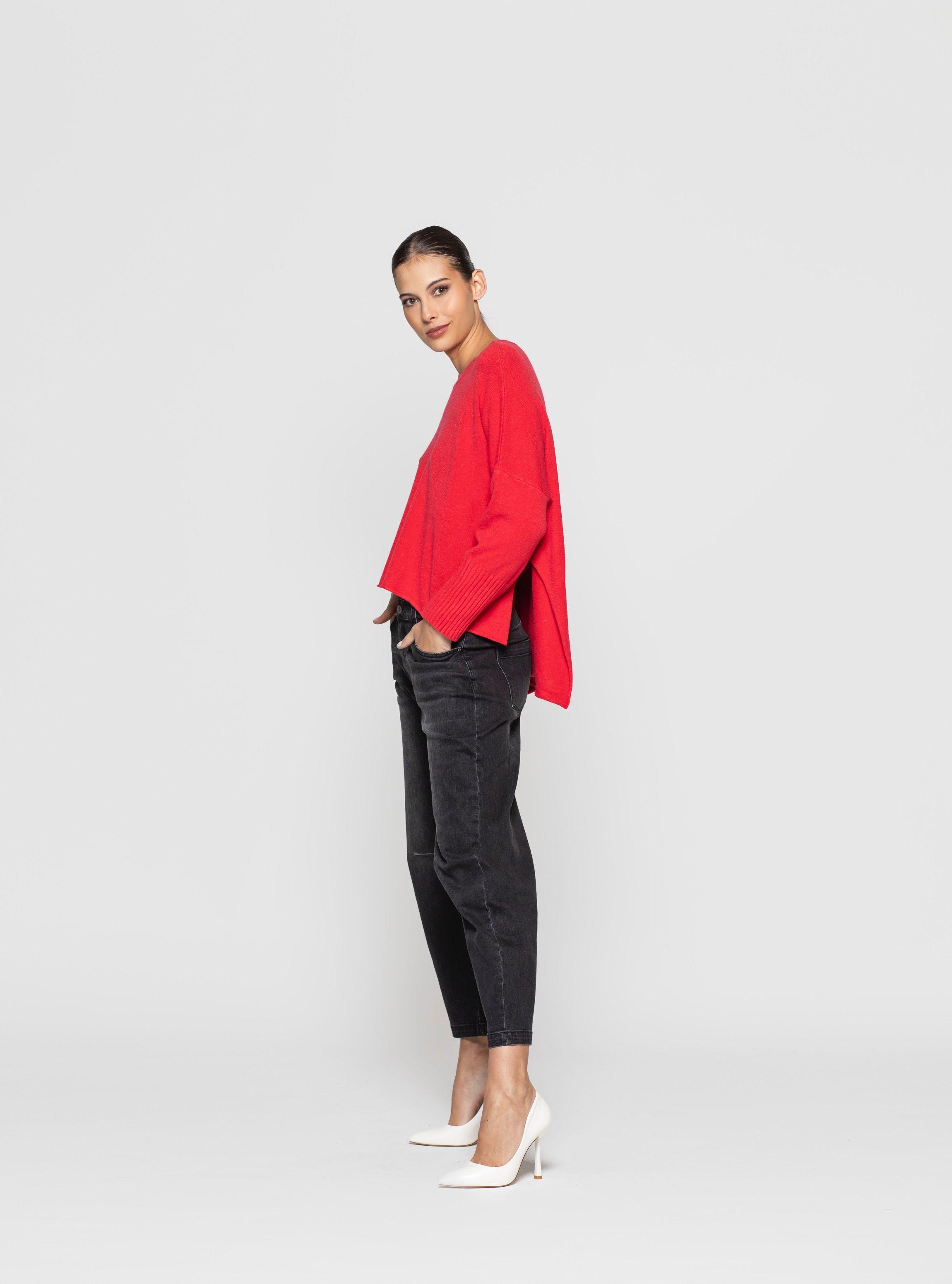 Sweater Mujer Xenia Rojo Lineatre-1