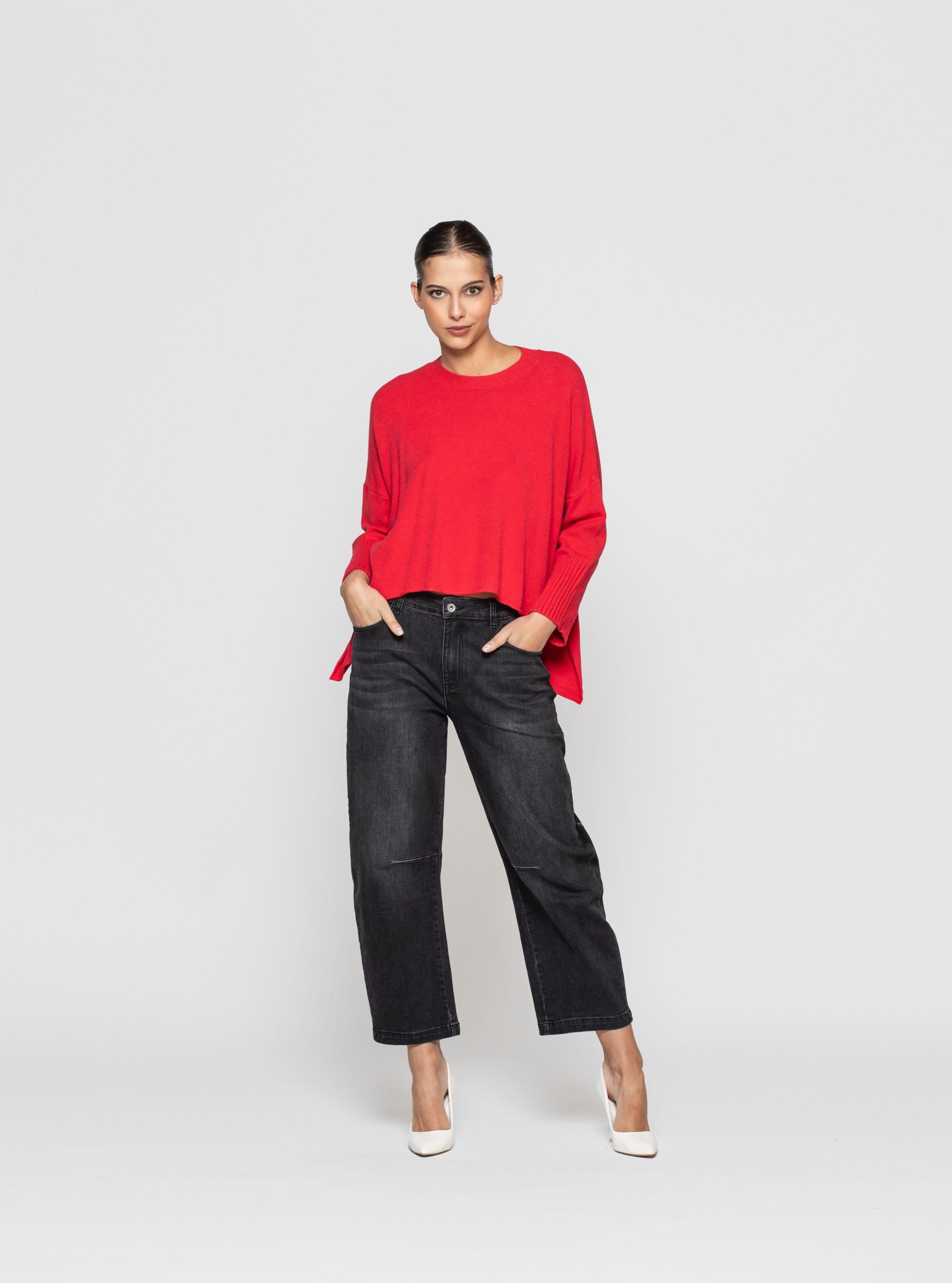 Sweater Mujer Xenia Rojo Lineatre-3
