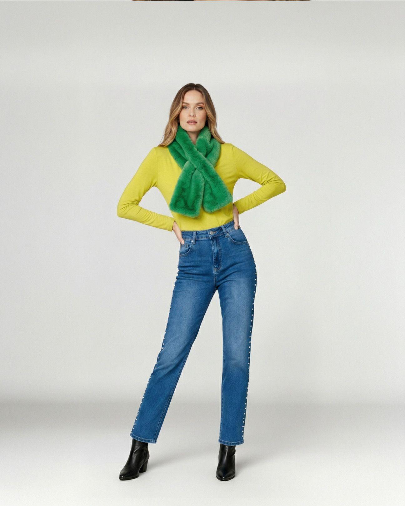 Cuello Mujer Stella Verde Lineatre-3