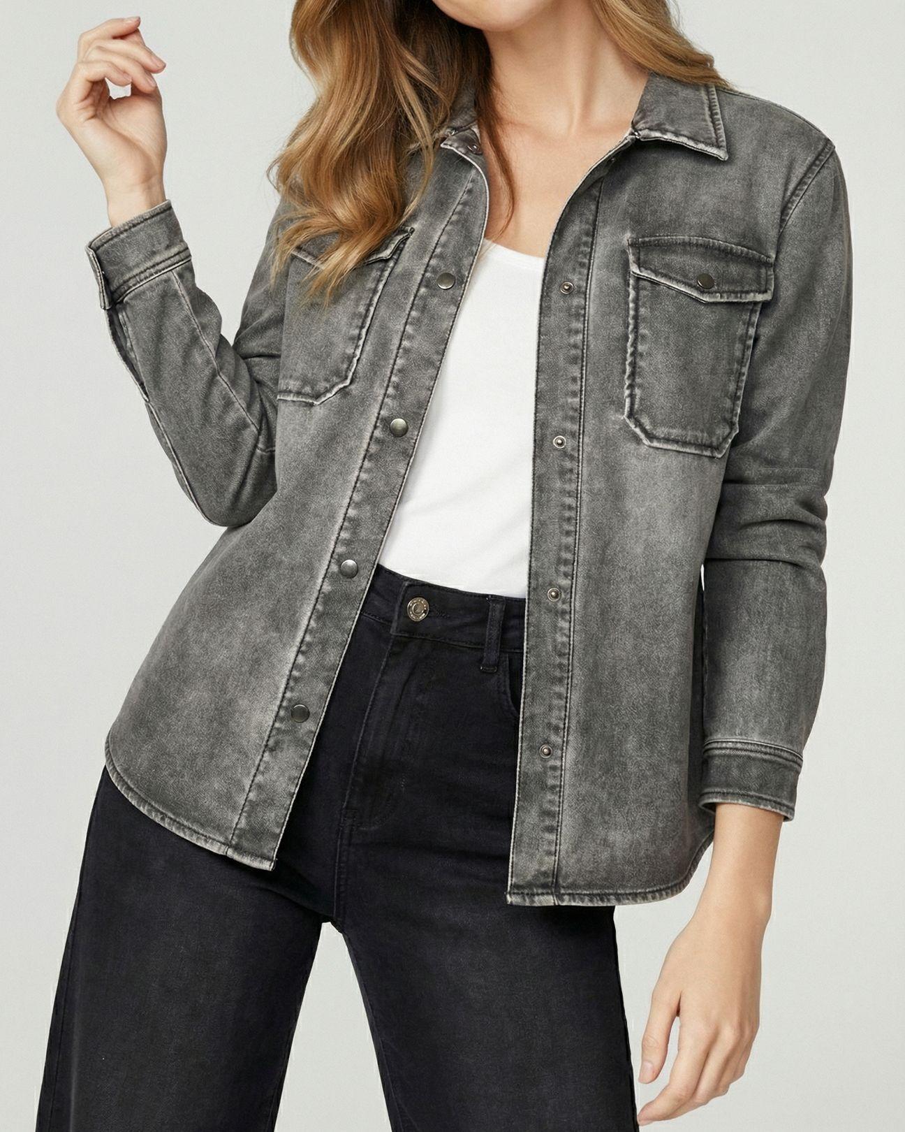 Camisa Mujer Emilia Relaxed Cuello Tipo Camisa Manga Tipo Camisa Negro Lineatre-2