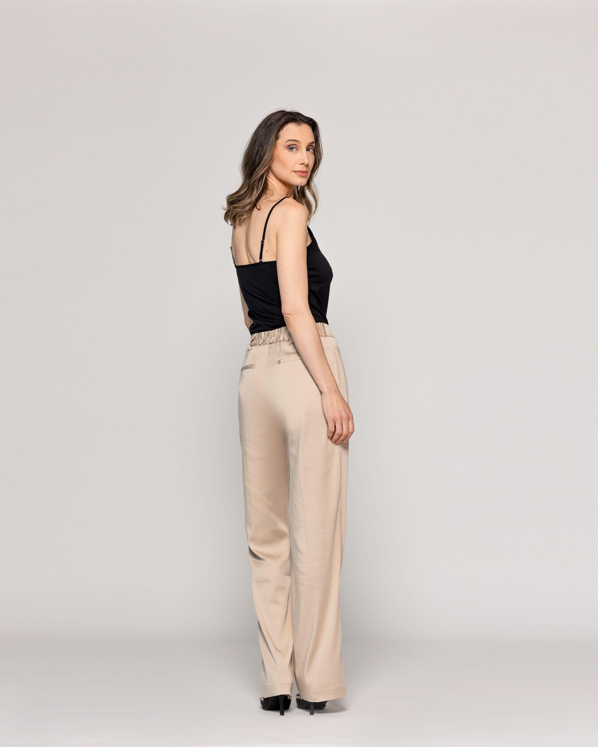 Pantalón Mujer Clarissa Sastrero Semiformal Verde Fango Lineatre-2