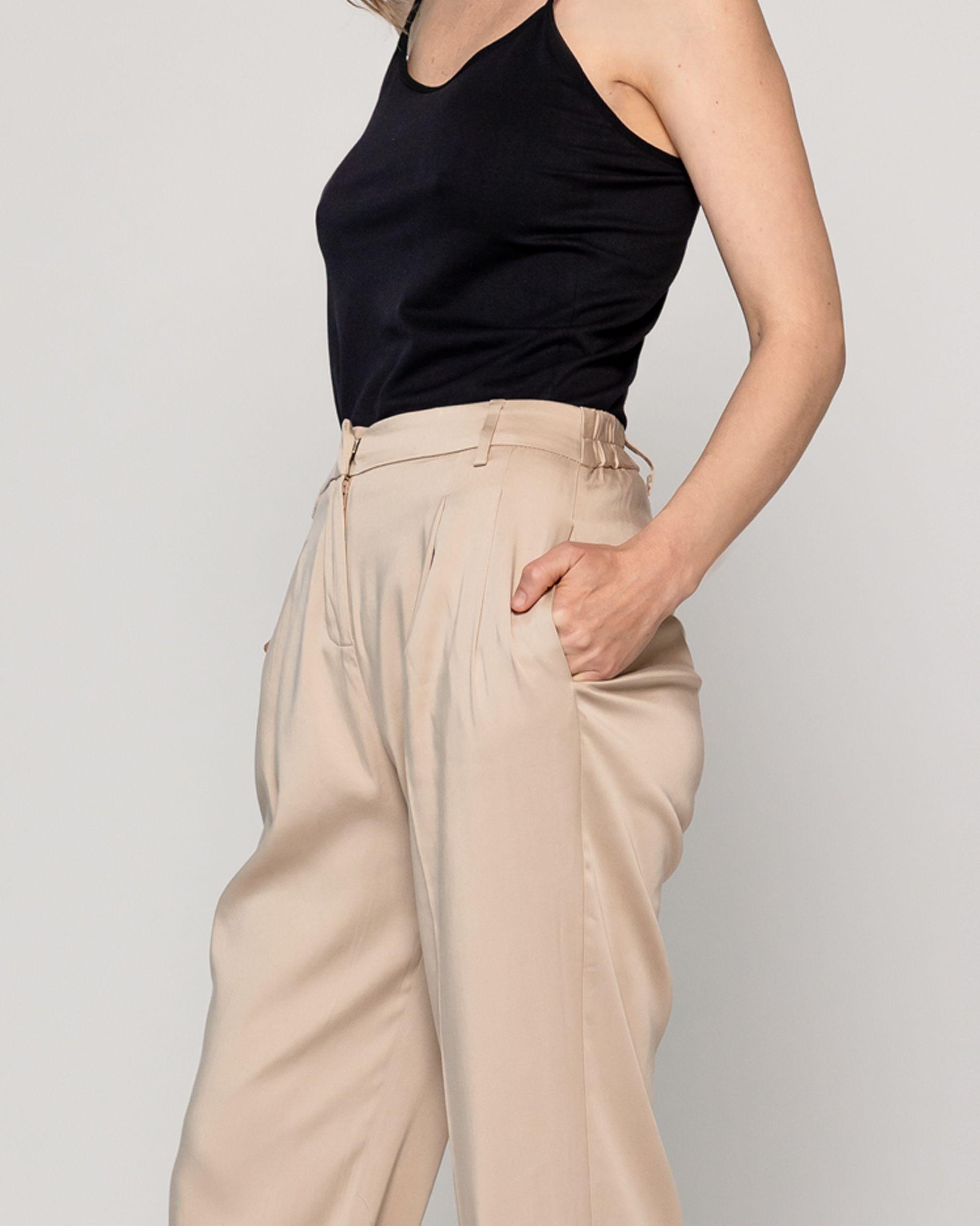 Pantalón Mujer Clarissa Sastrero Semiformal Verde Fango Lineatre-3