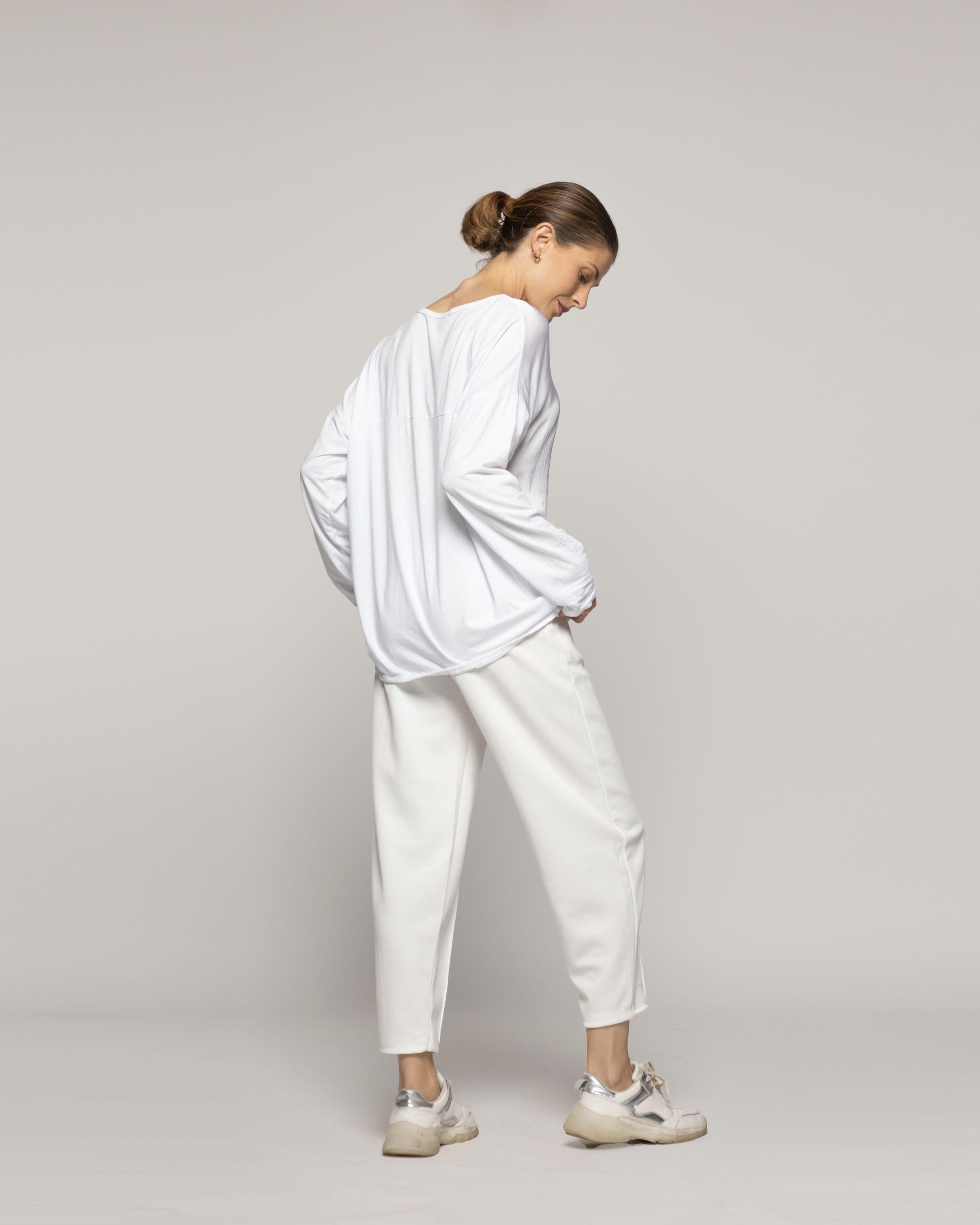 Polera Mujer Oba Manga Larga Blanca Lineatre-2