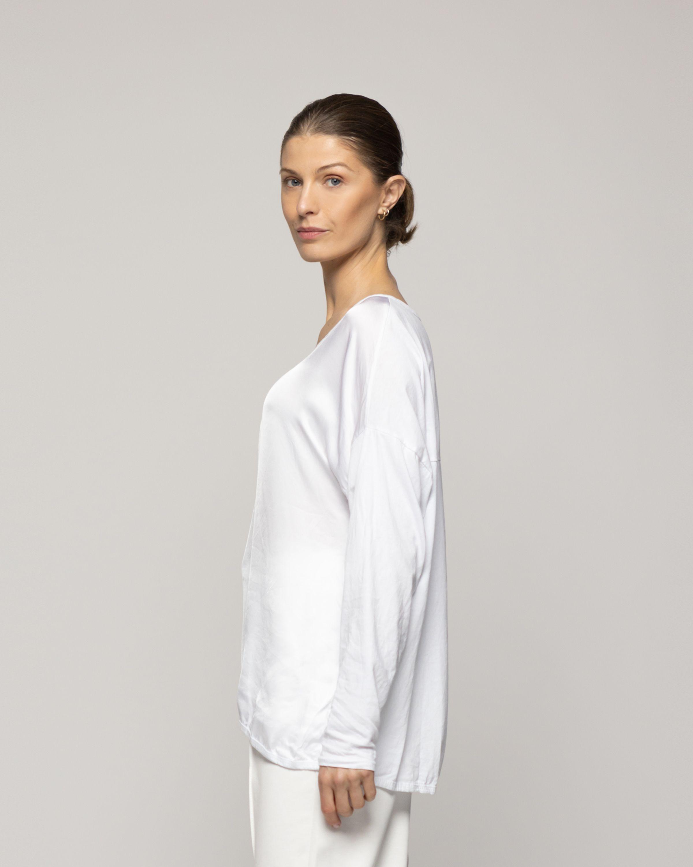 Polera Mujer Oba Manga Larga Blanca Lineatre-3
