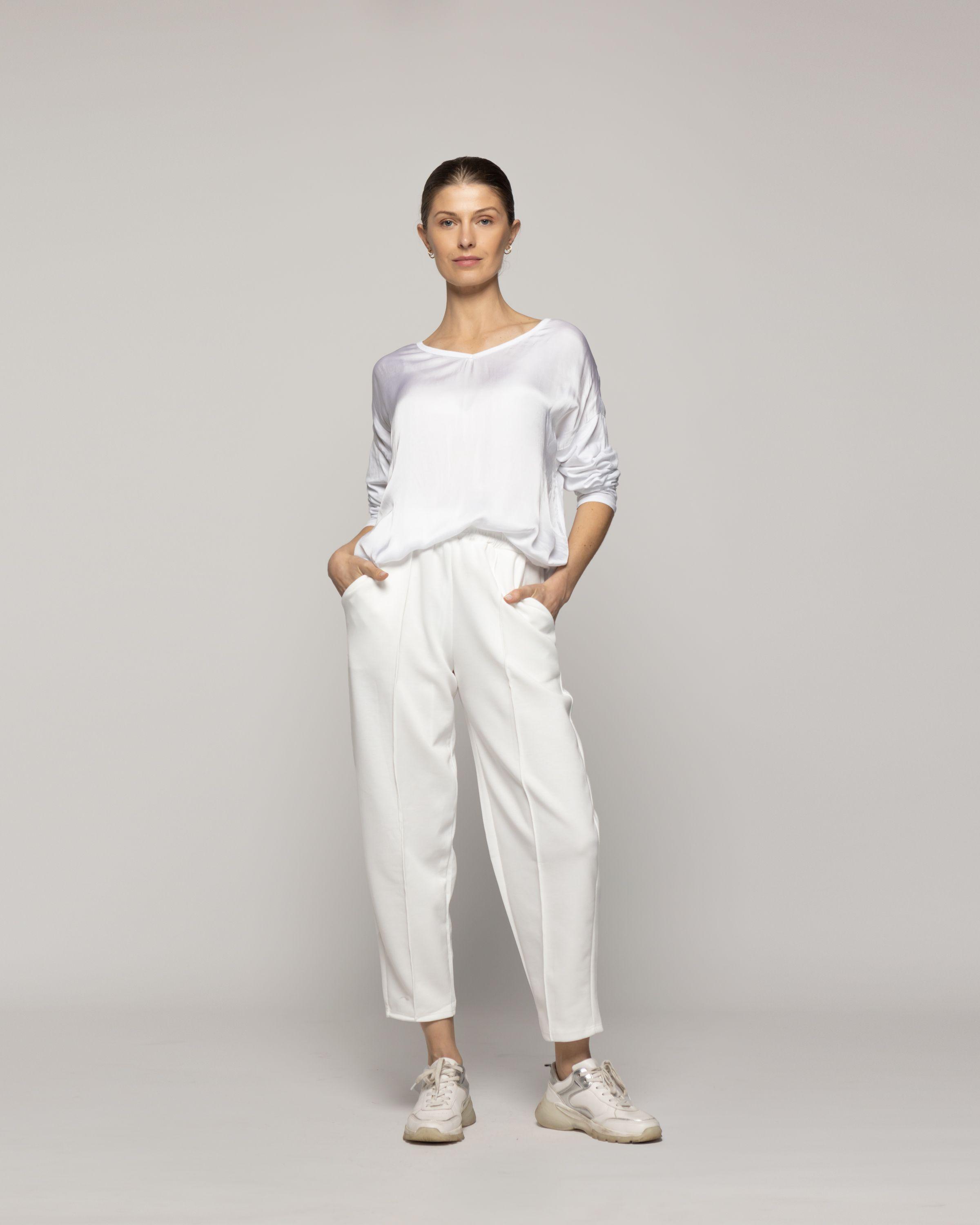 Polera Mujer Oba Manga Larga Blanca Lineatre-4