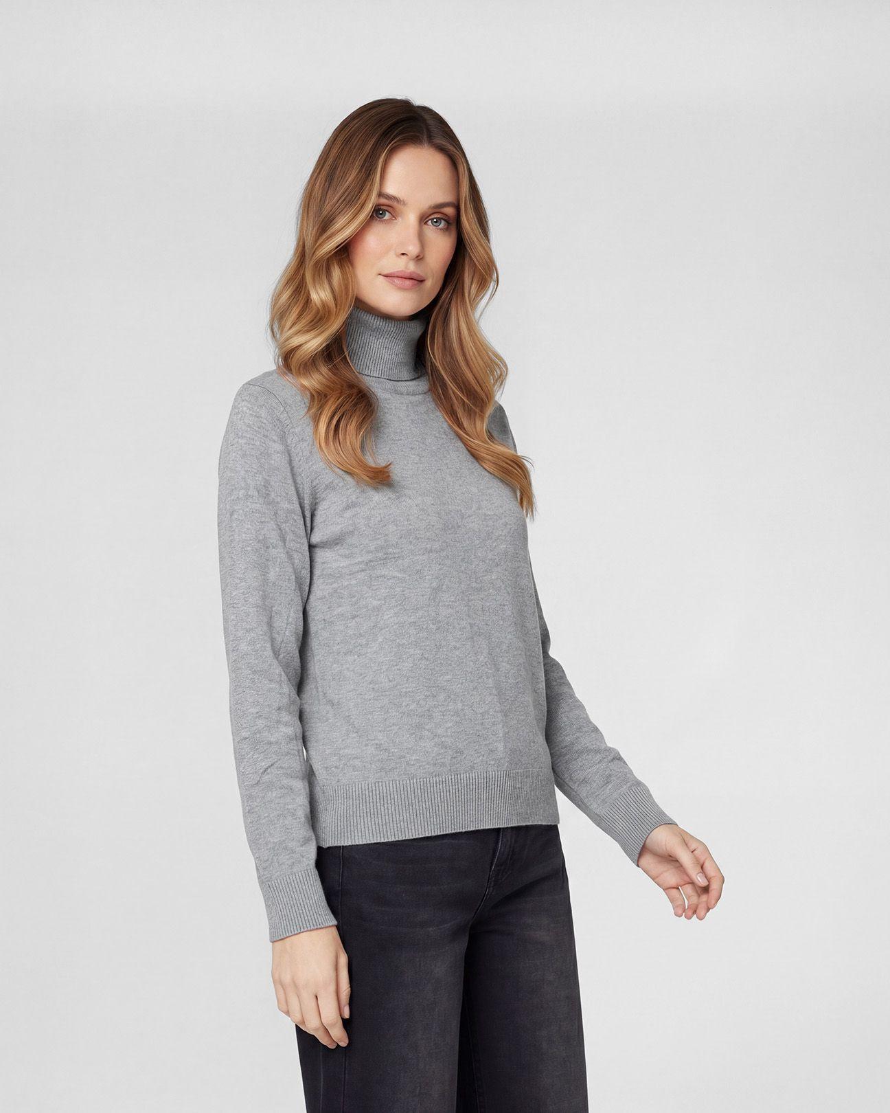 Sweater Mujer Emilia Gris Lineatré-0