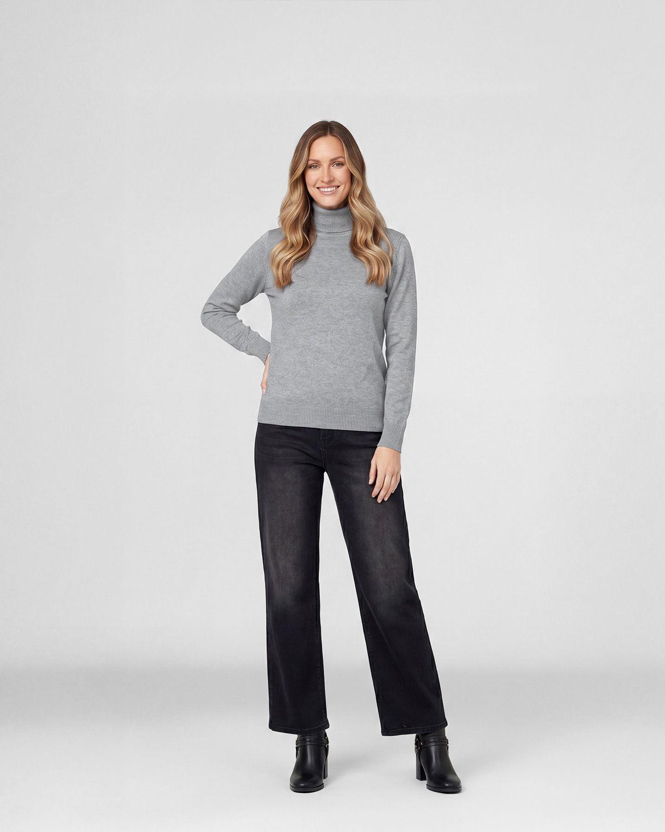 Sweater Mujer Emilia Gris Lineatré-3