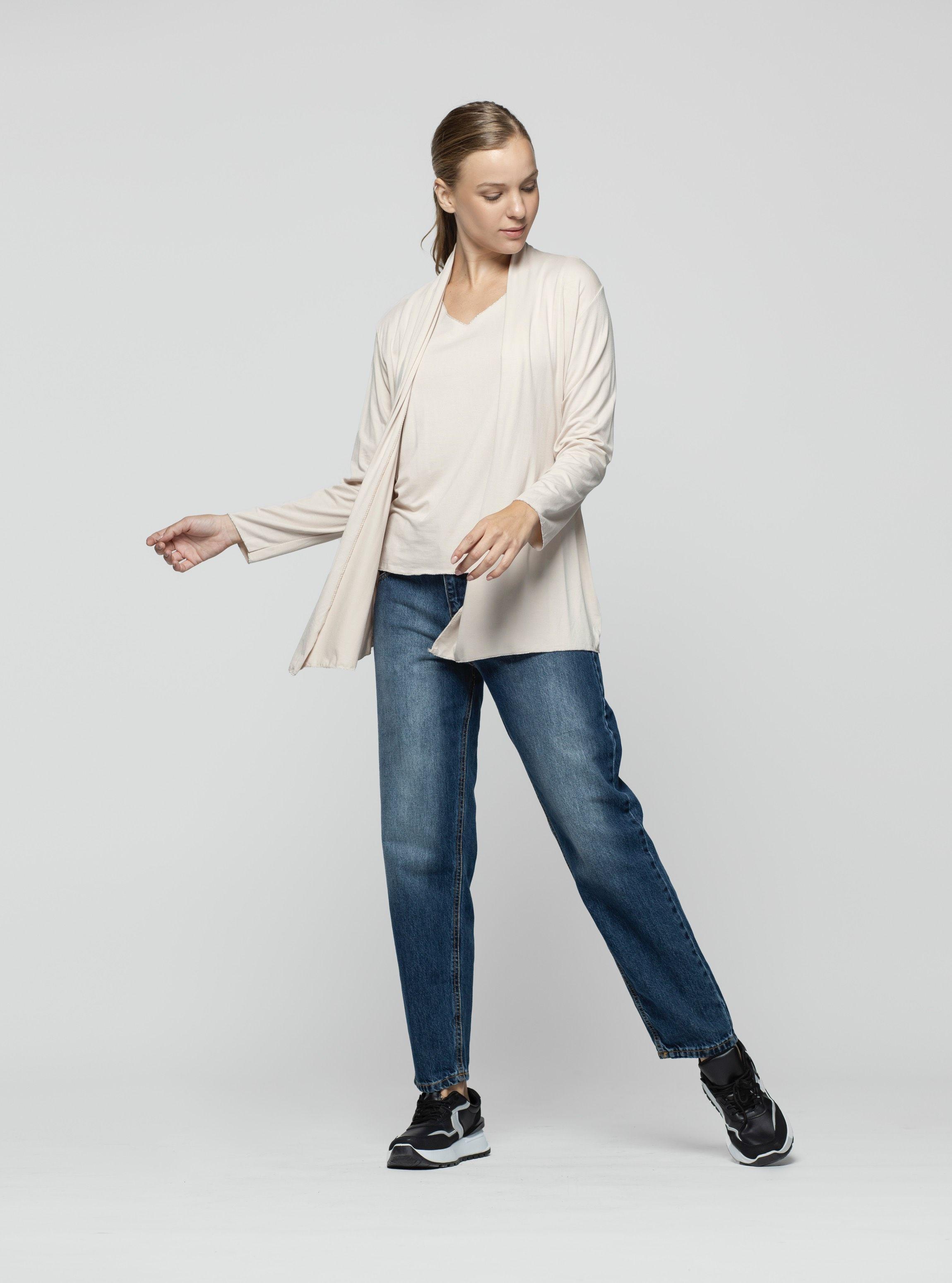 Tapado Mujer Nayren Beige Lineatre-2