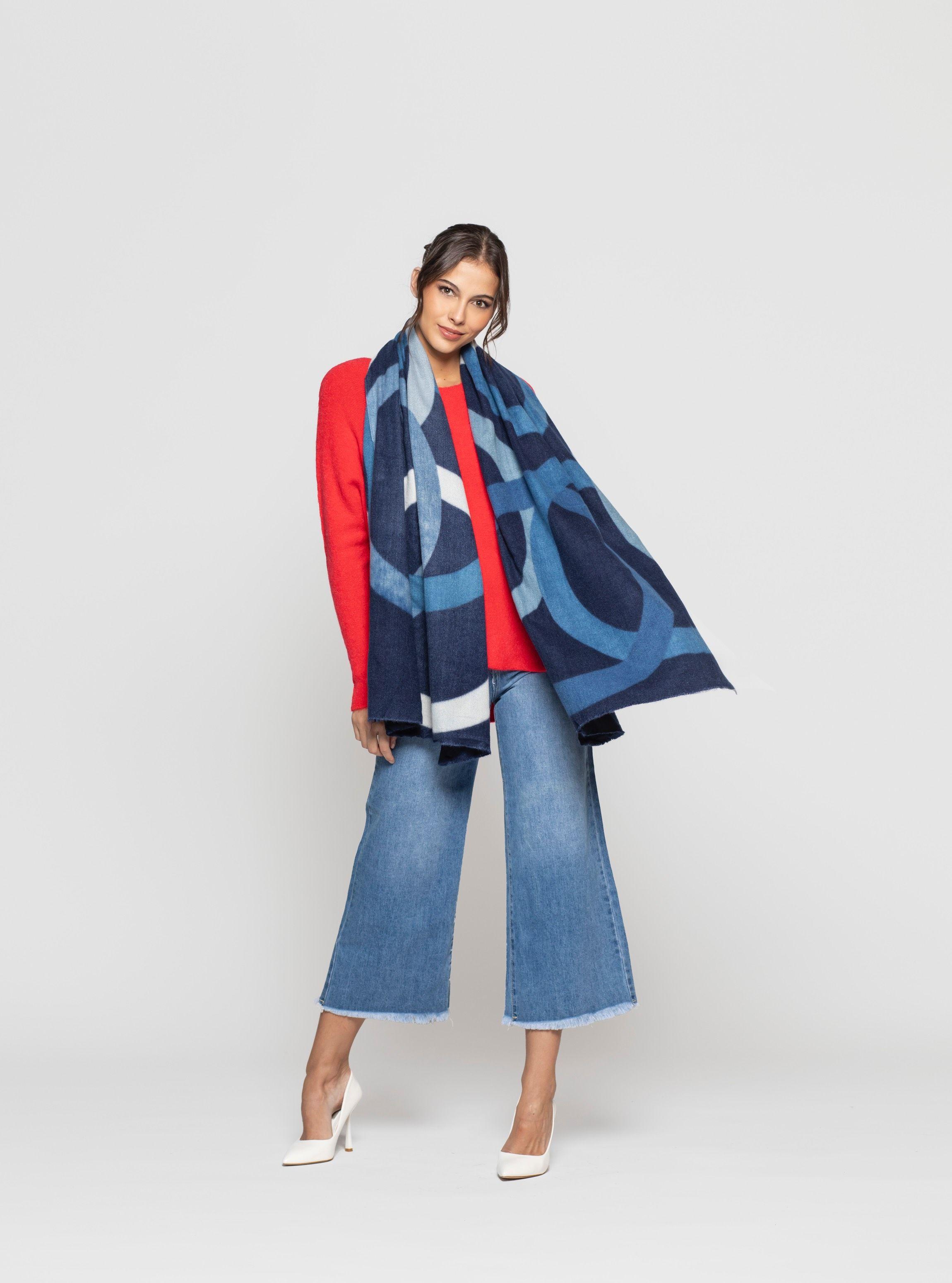 Echarpe Mujer Isora Azul Lineatre-2