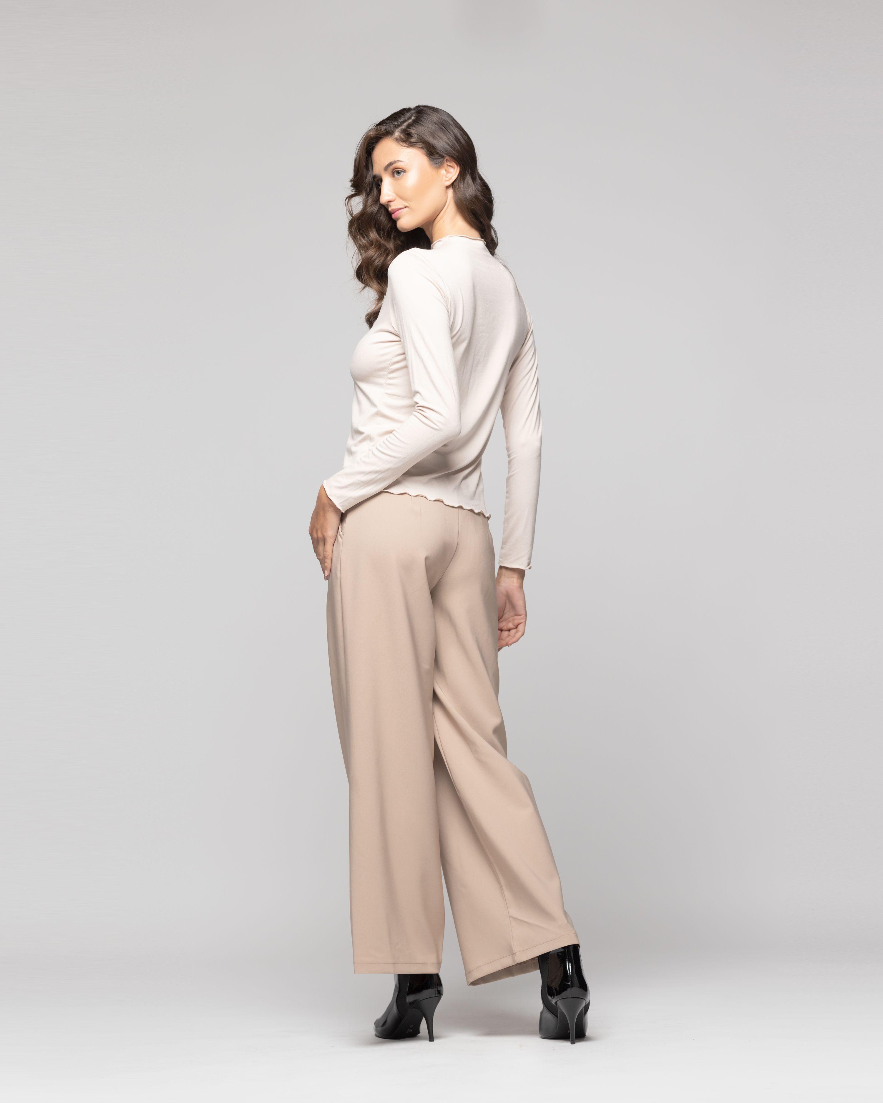 Polera Mujer Dulce Beige Lineatre-2