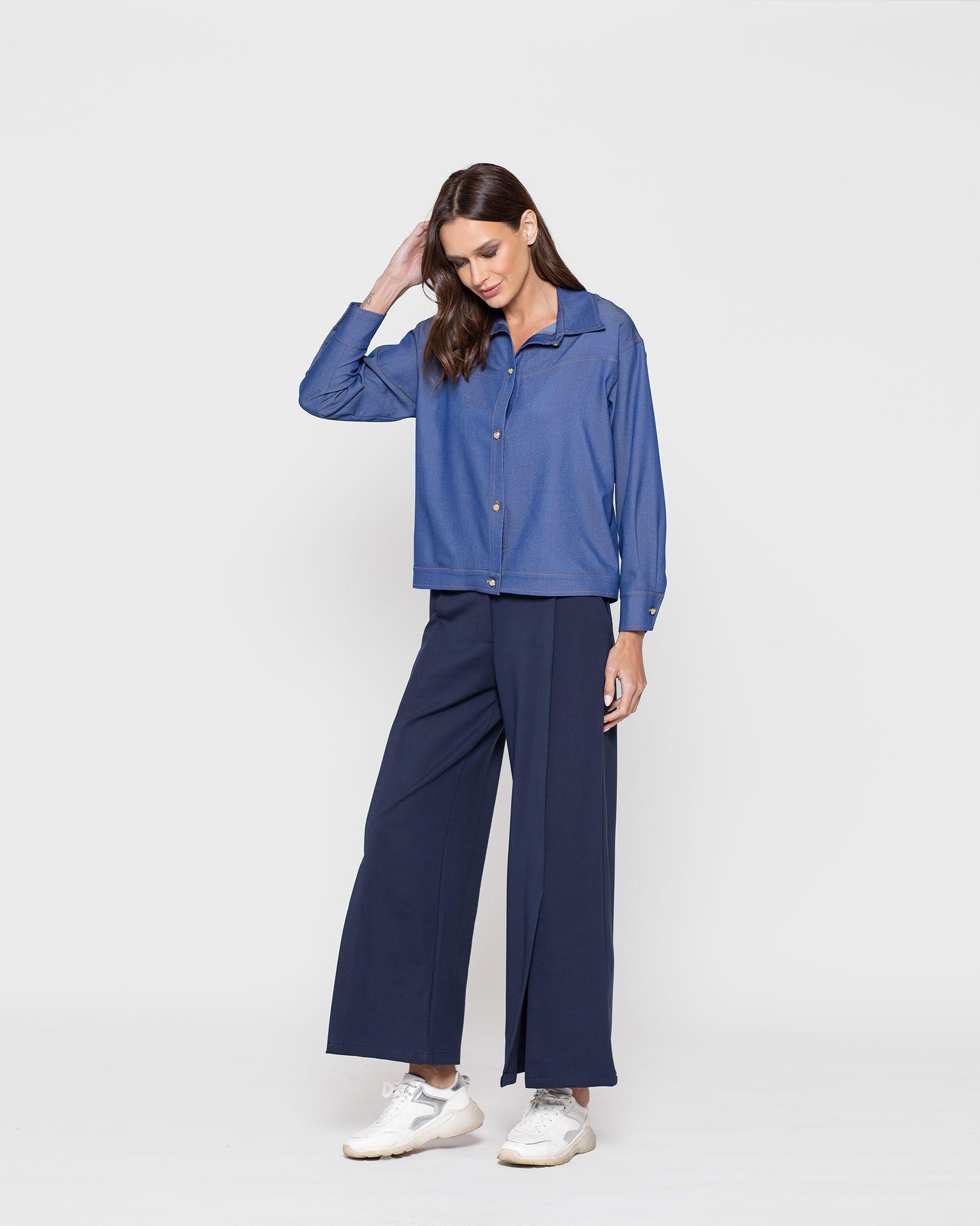 Chaqueta Mujer Magnolia Azul Ludovica-1