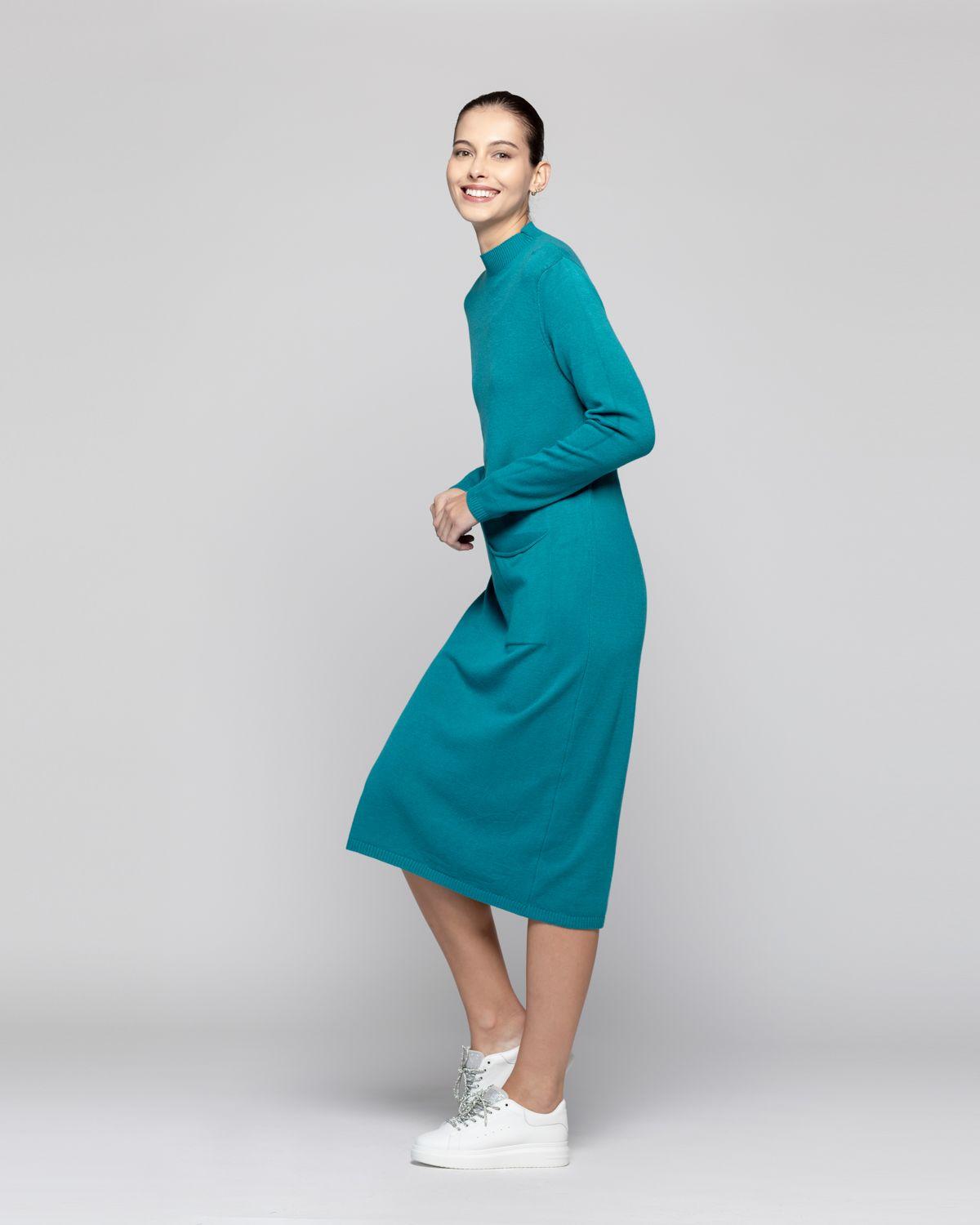 Vestido Mujer Ibis Verde Lineatre-2