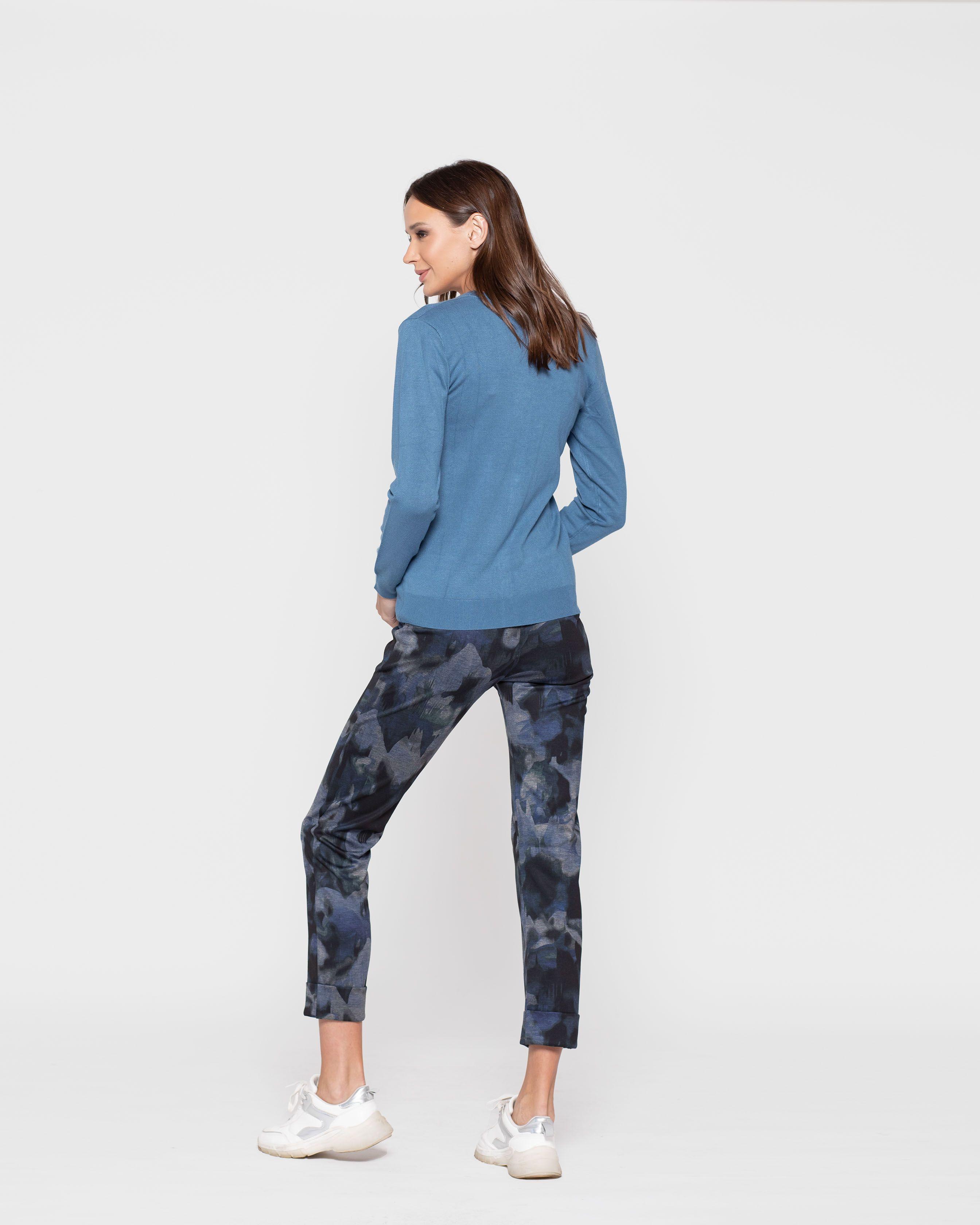 Sweater Mujer Calendula Azul Ludovica-2