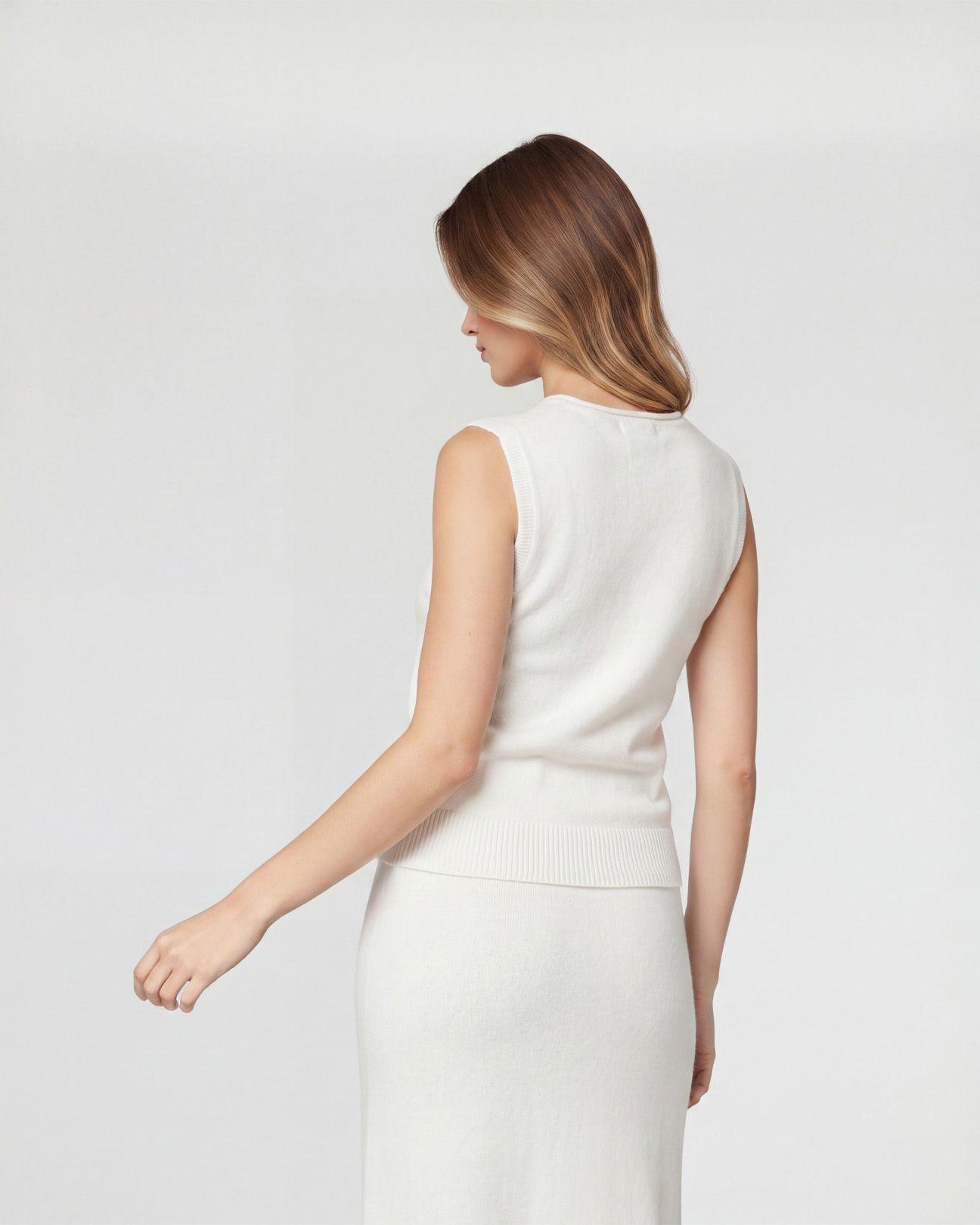 Twin Set Mujer Magdalena Blanco Lineatre-3