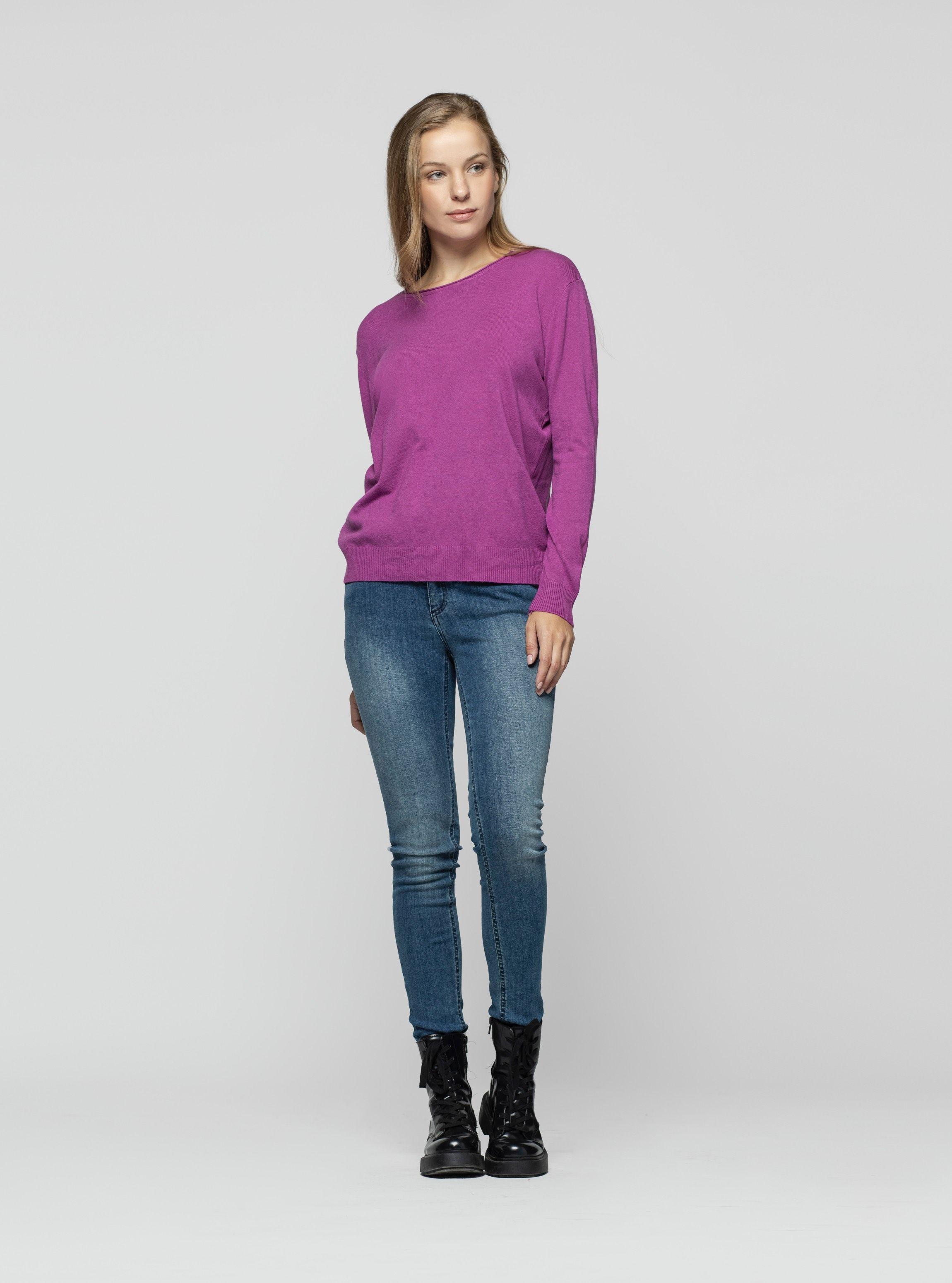 Sweater Mujer Kalina Morado Oscuro Lineatre-2