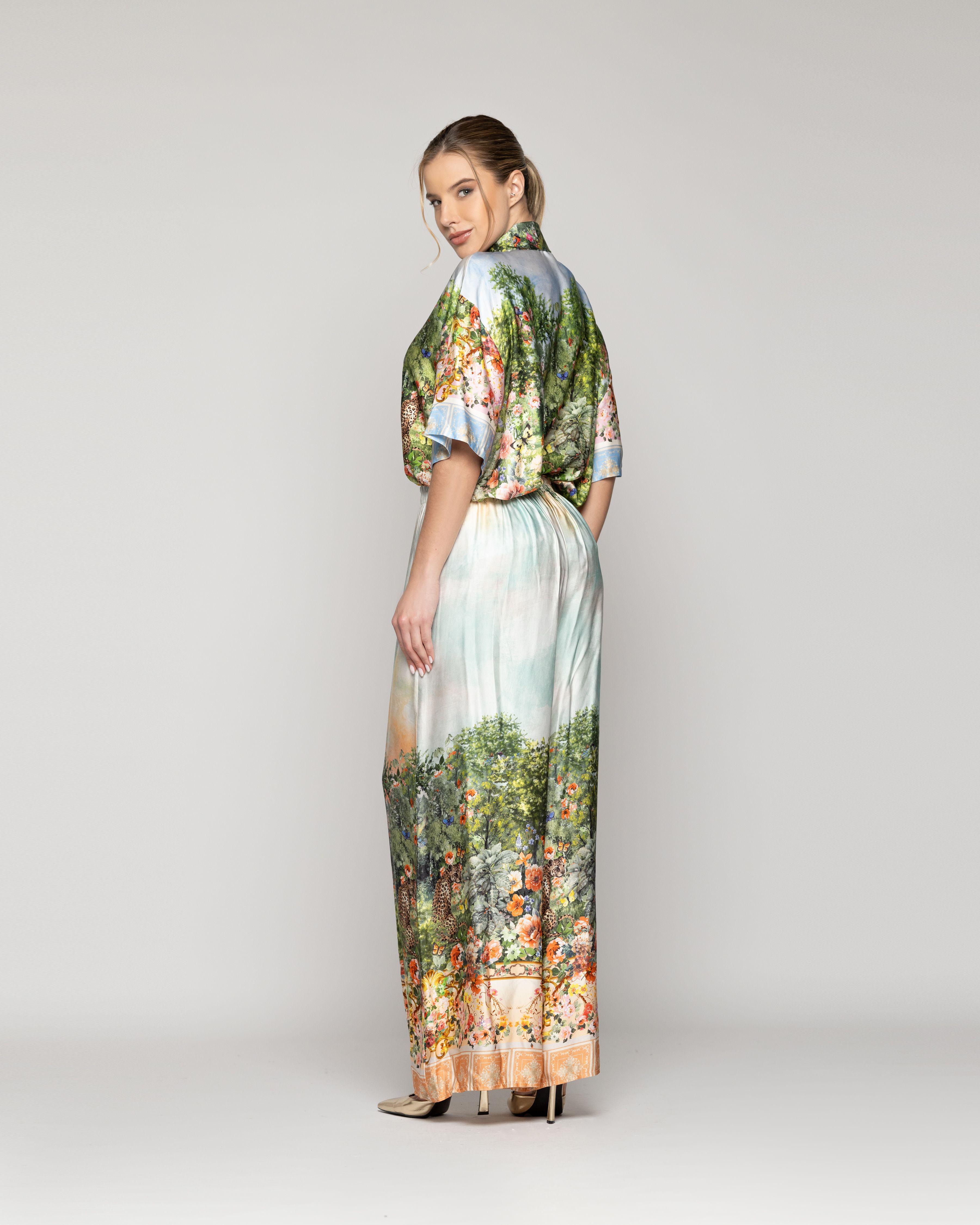 Pantalón Mujer Pasqualina Estampado Flora Y Fauna Lineatre-3