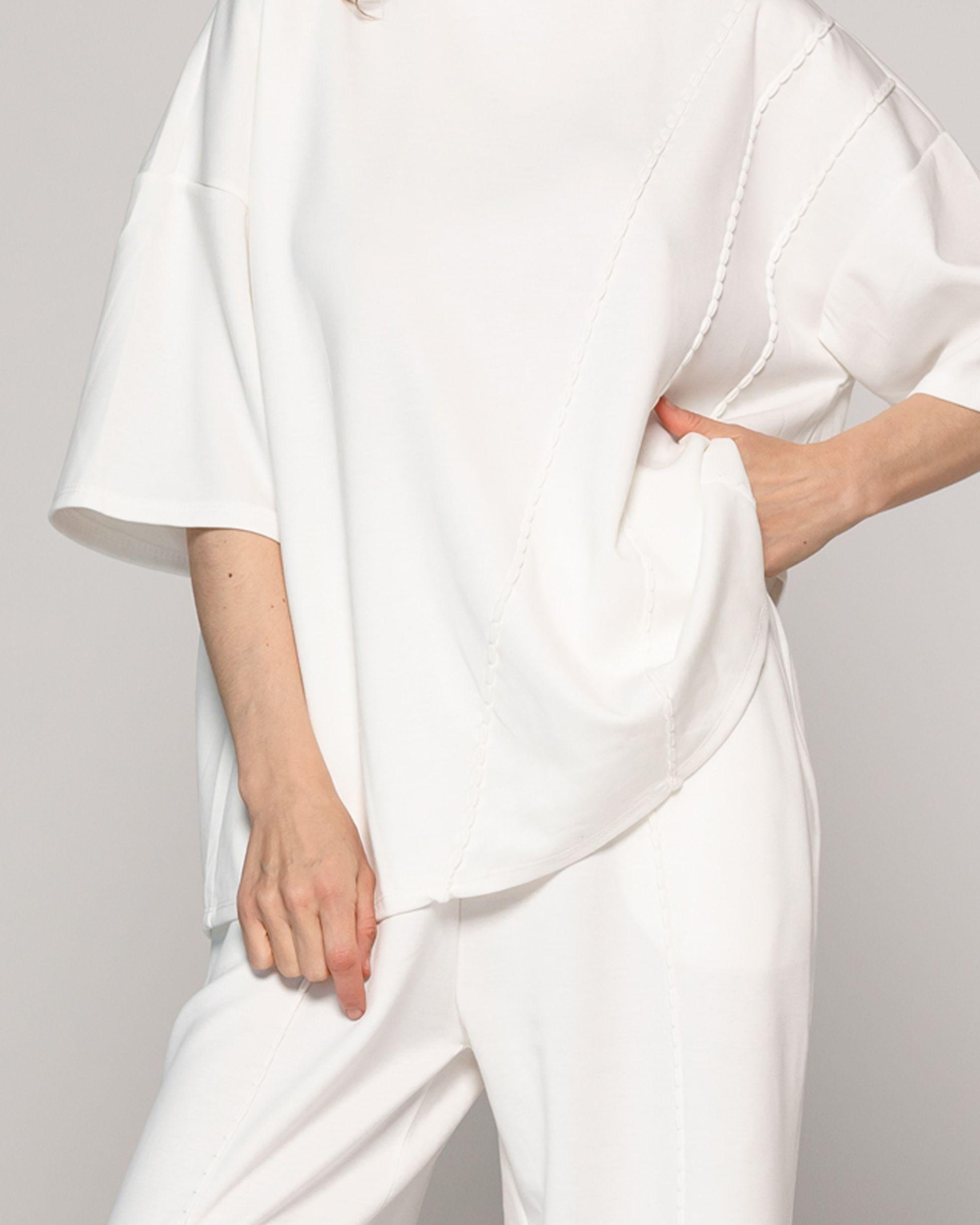 Conjunto Mujer Deportivo Casual Giovanna  Oversize Blanco  Lineatre-3