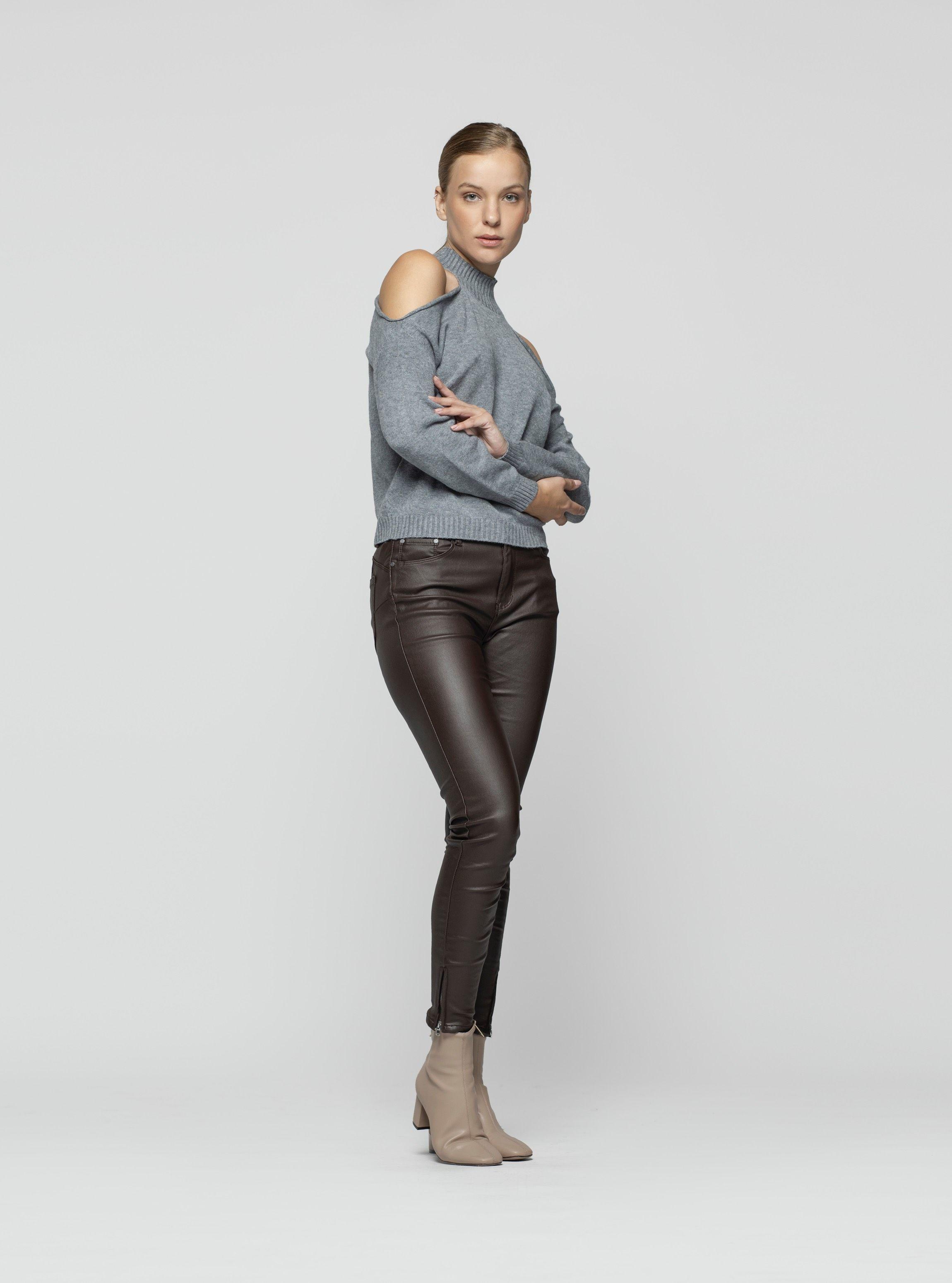 Sweater Mujer Tessa Gris Lineatre-0
