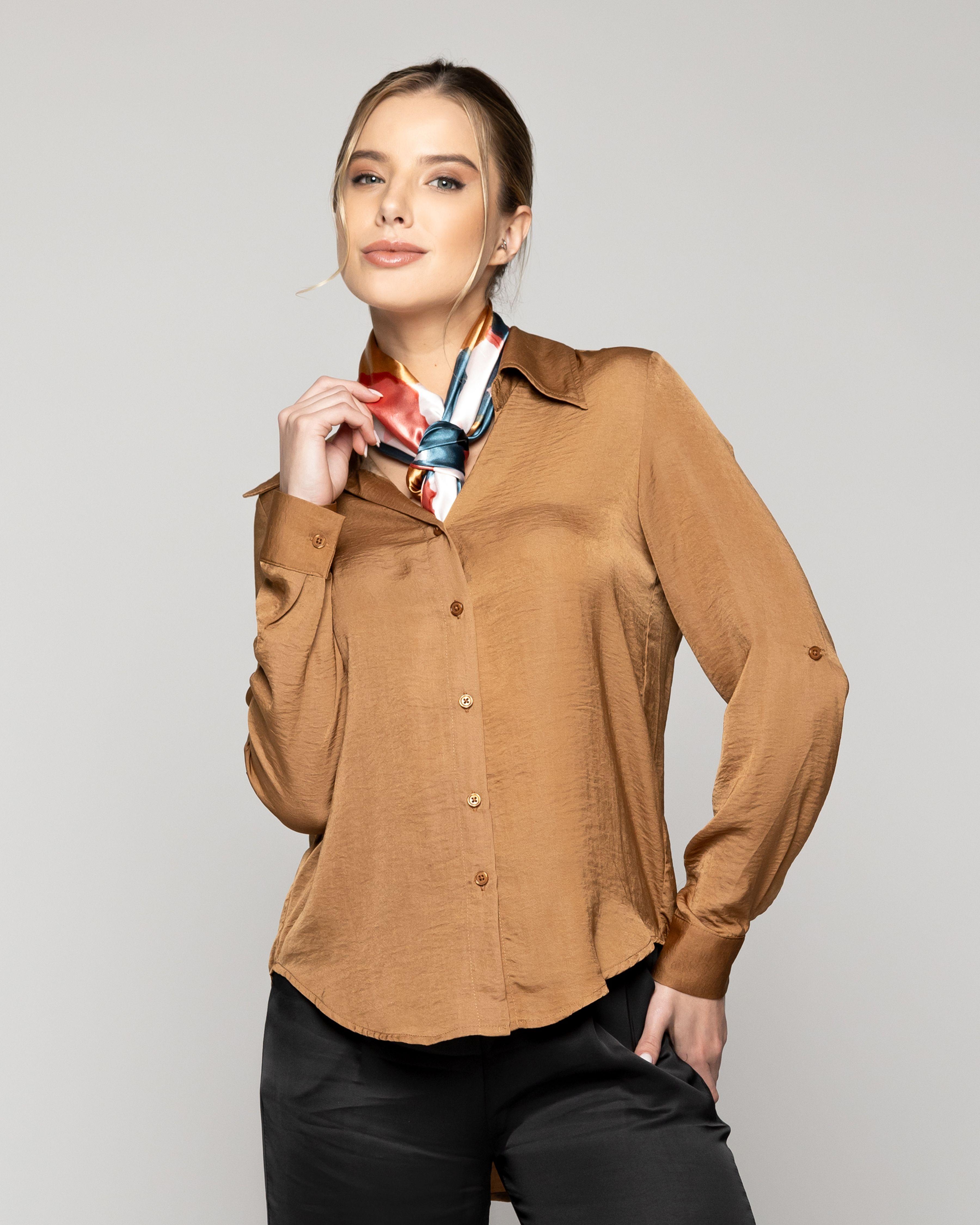 Pañuelo Mujer Satinado Estampado Abstracto Rosado Lineatre-4