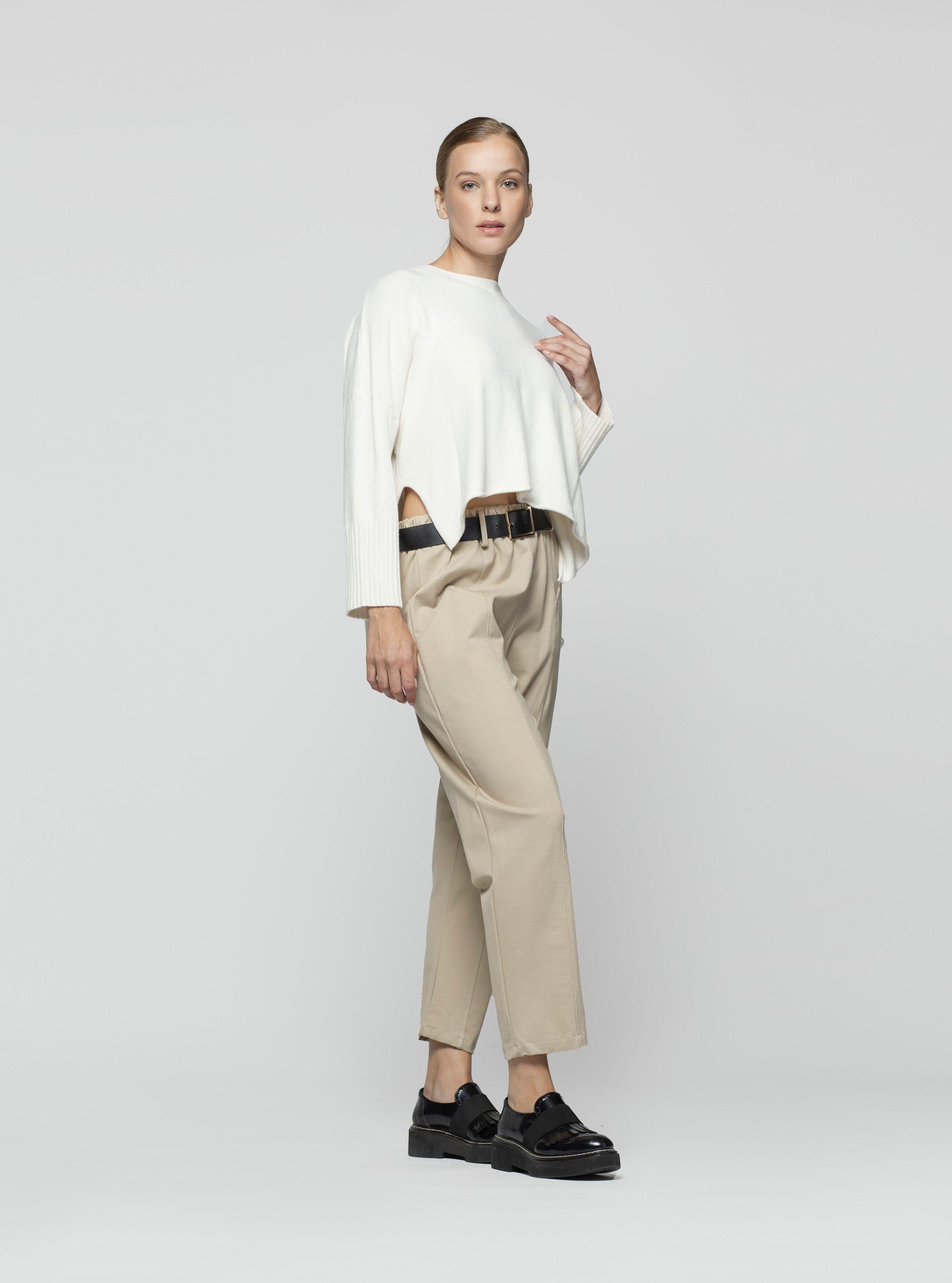 Pantalón Mujer Iriana Beige Lineatre-2