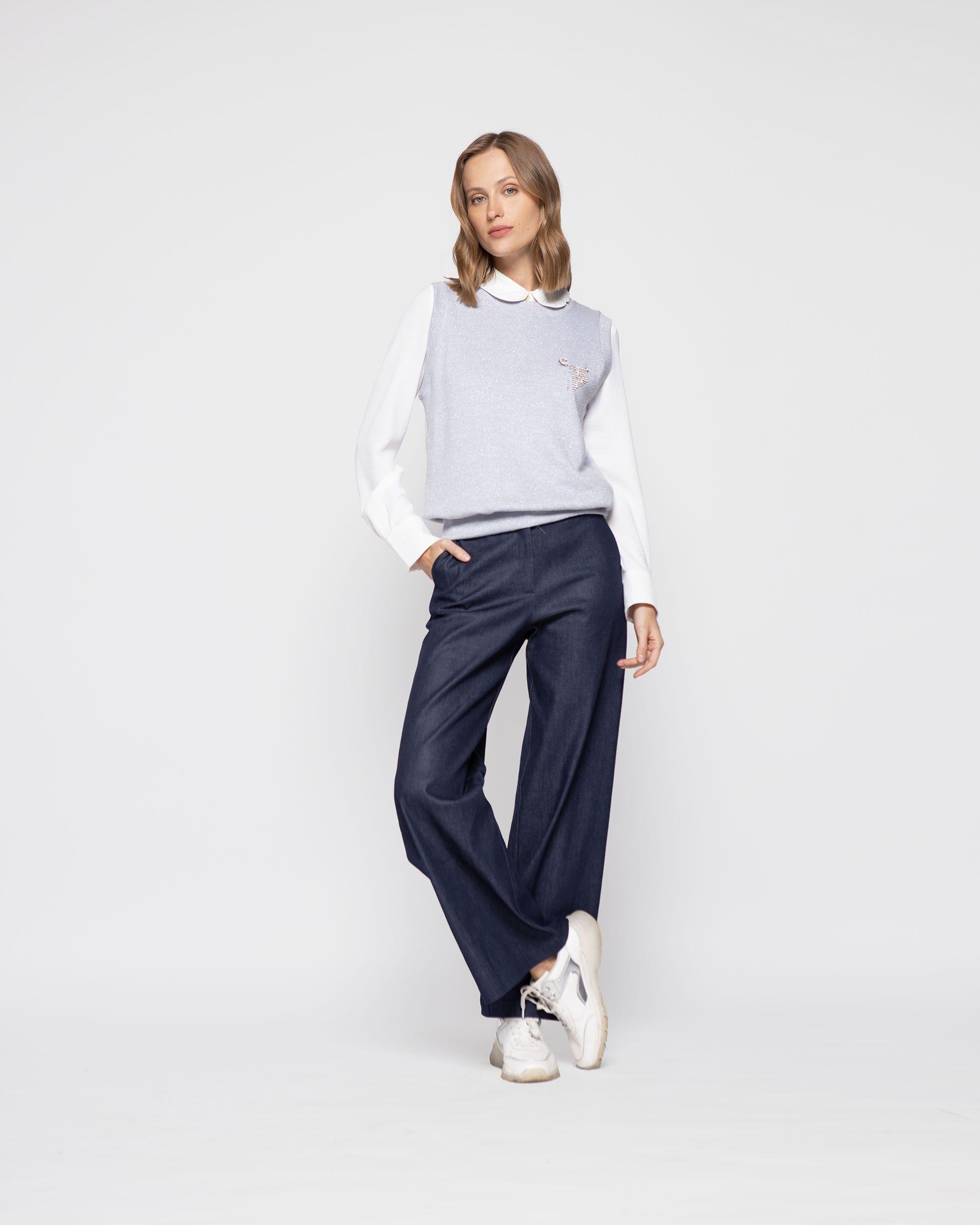 Sweater Mujer Begoña Gris Ludovica-0