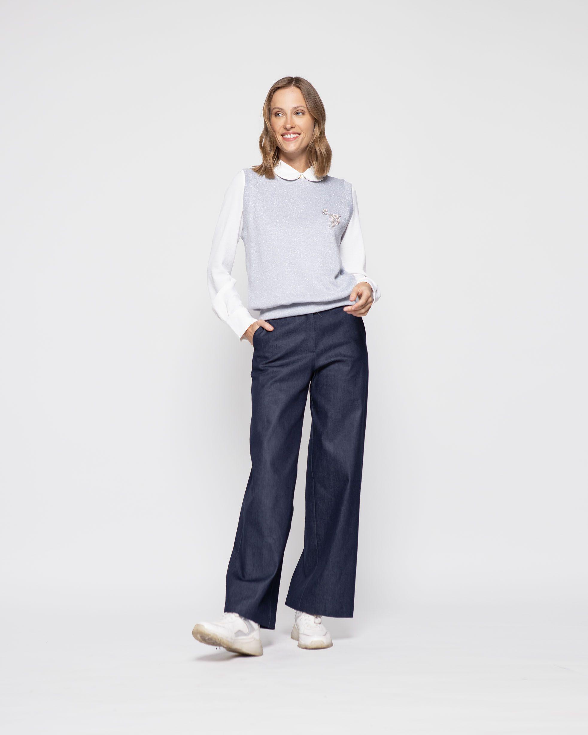 Sweater Mujer Begoña Gris Ludovica-1