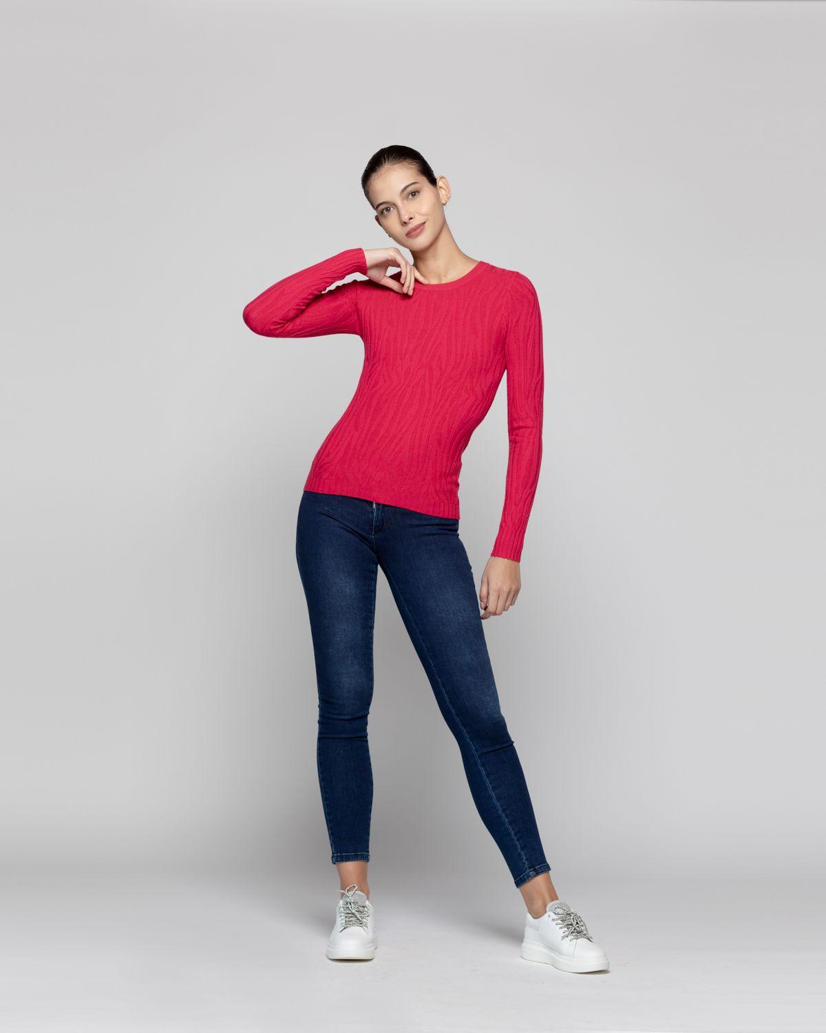 Sweater Mujer Noemi Fucsia Lineatre-0