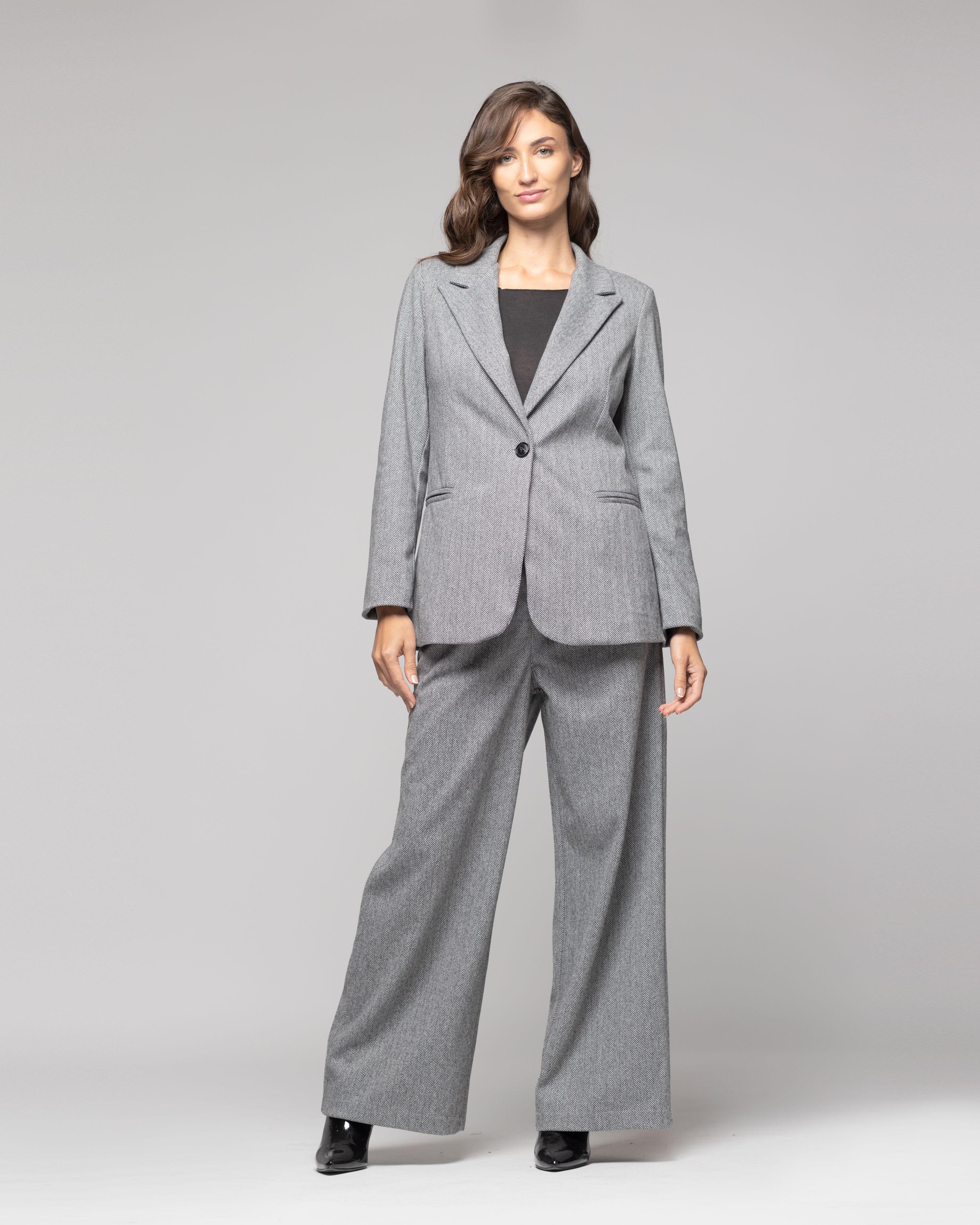 Chaqueta Mujer Amelia Gris Lineatre-0