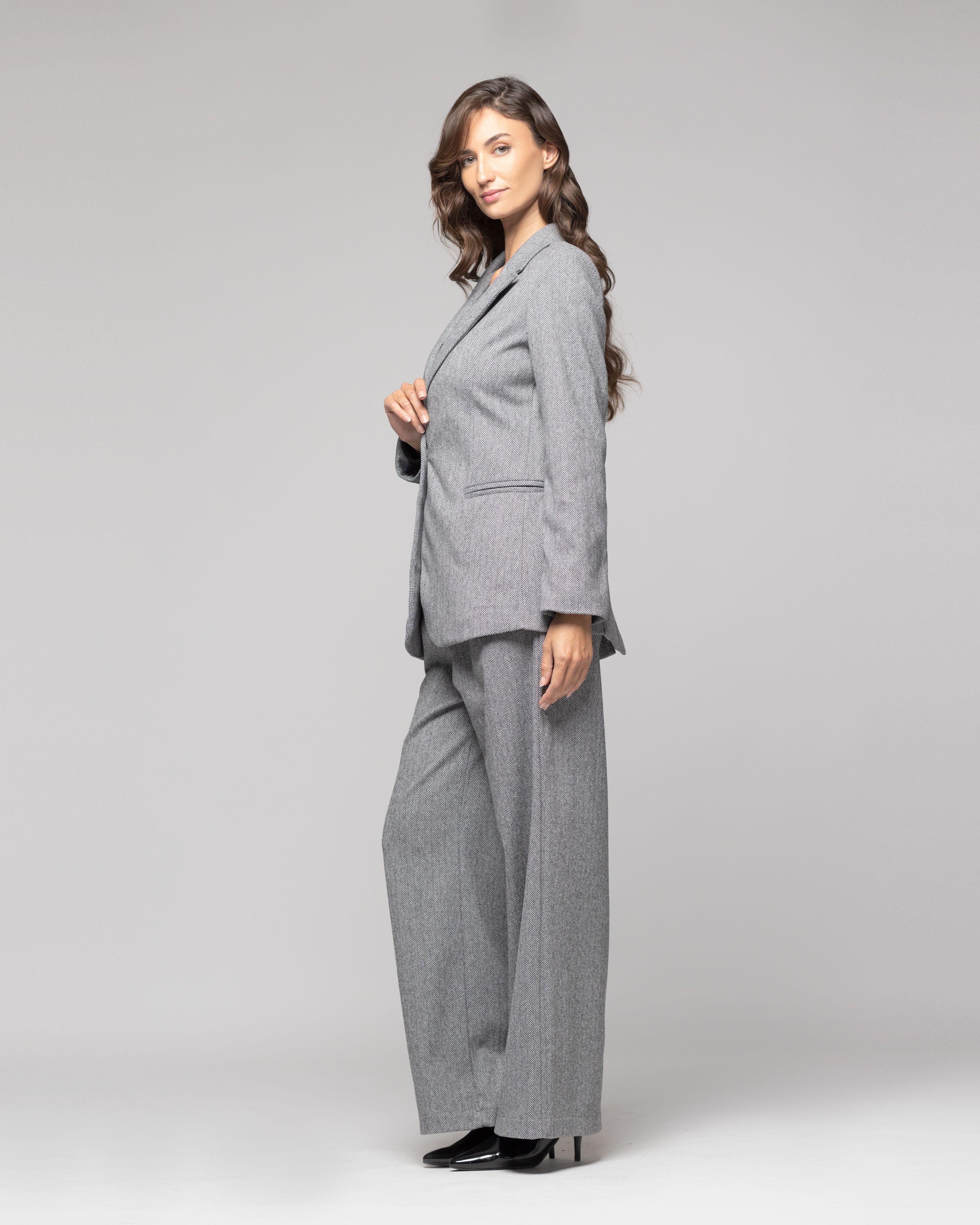 Chaqueta Mujer Amelia Gris Lineatre-1