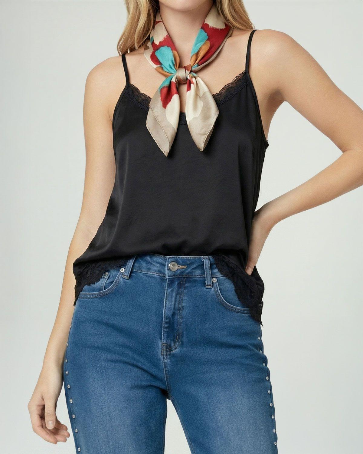 Pañuelo Mujer Noemi Beige Lineatre-5