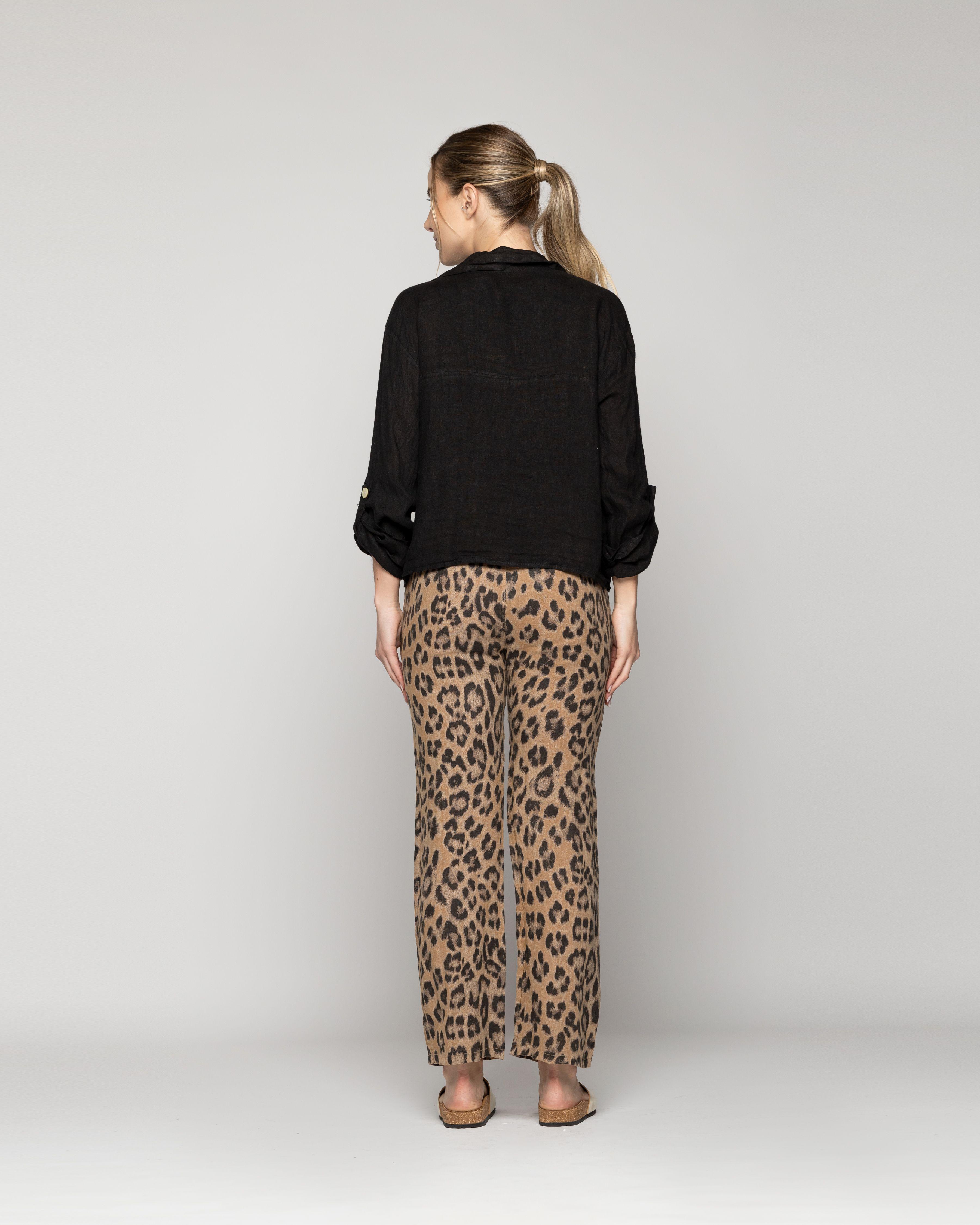 Chaqueta Mujer Chiara De Lino Con Bolsillos Negra Lineatre-2