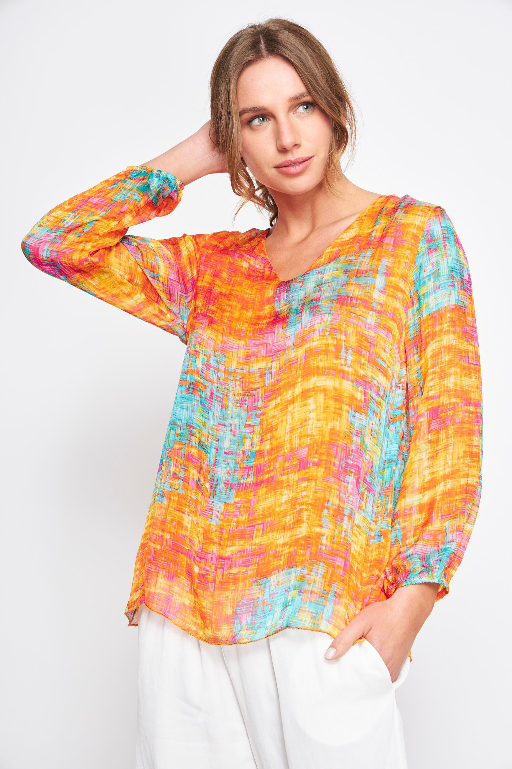 BLUSA LISA NARANJO Lineatre-1