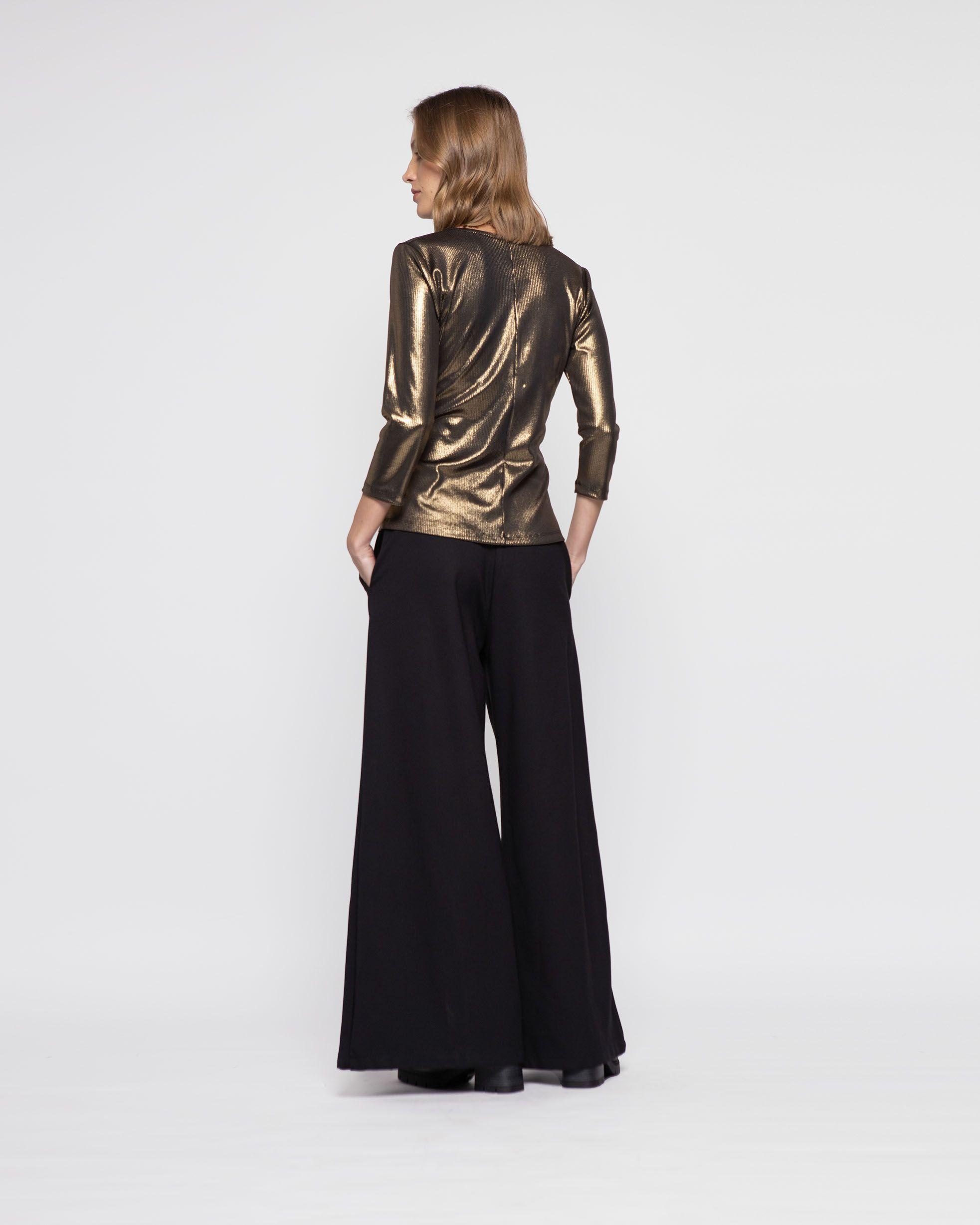 Polera Mujer Azucena Dorado Ludovica-2