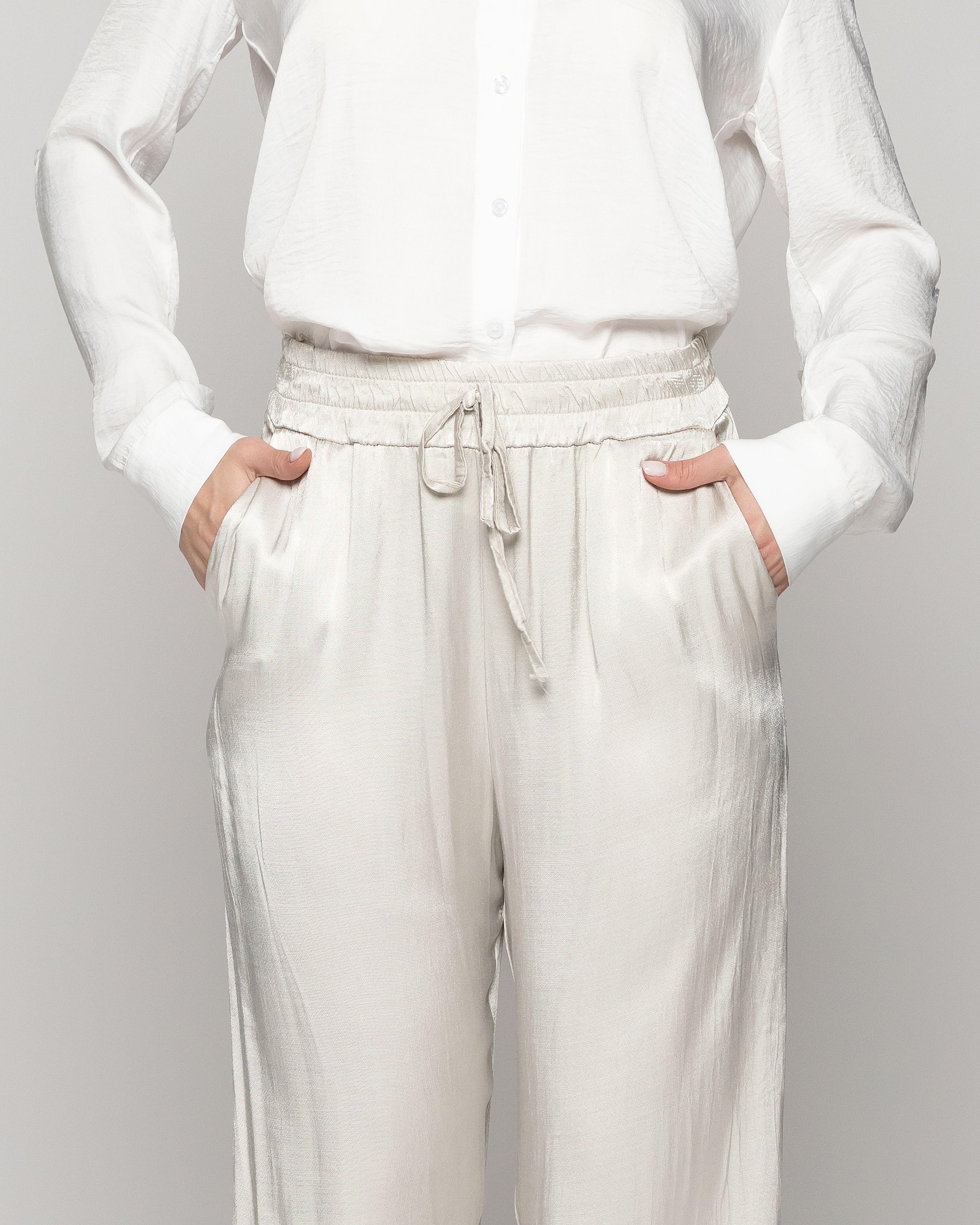 Pantalón Mujer Priseline Satinado Beige Lineatre-4