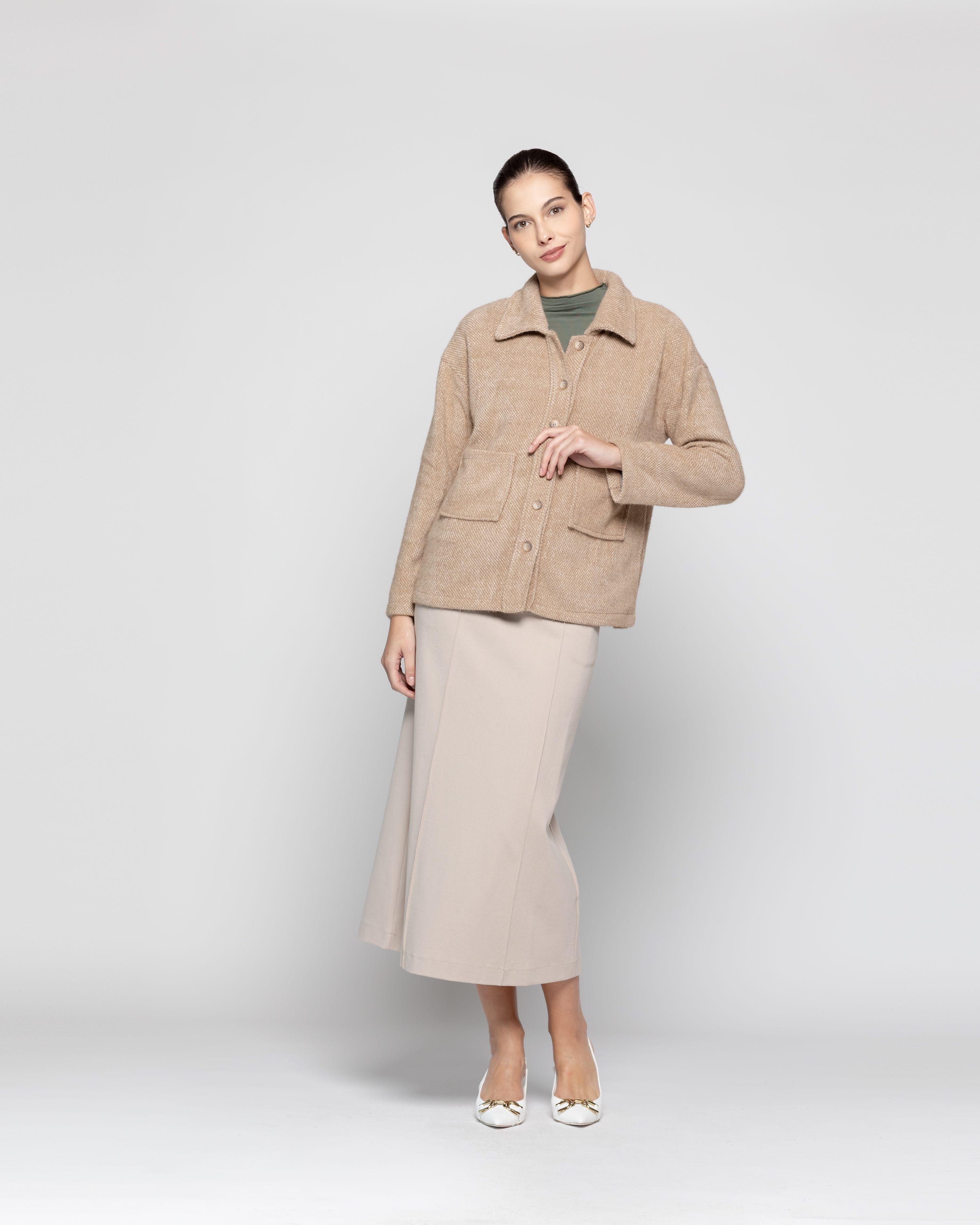 Chaqueta Mujer Leire Beige Lineatre-0