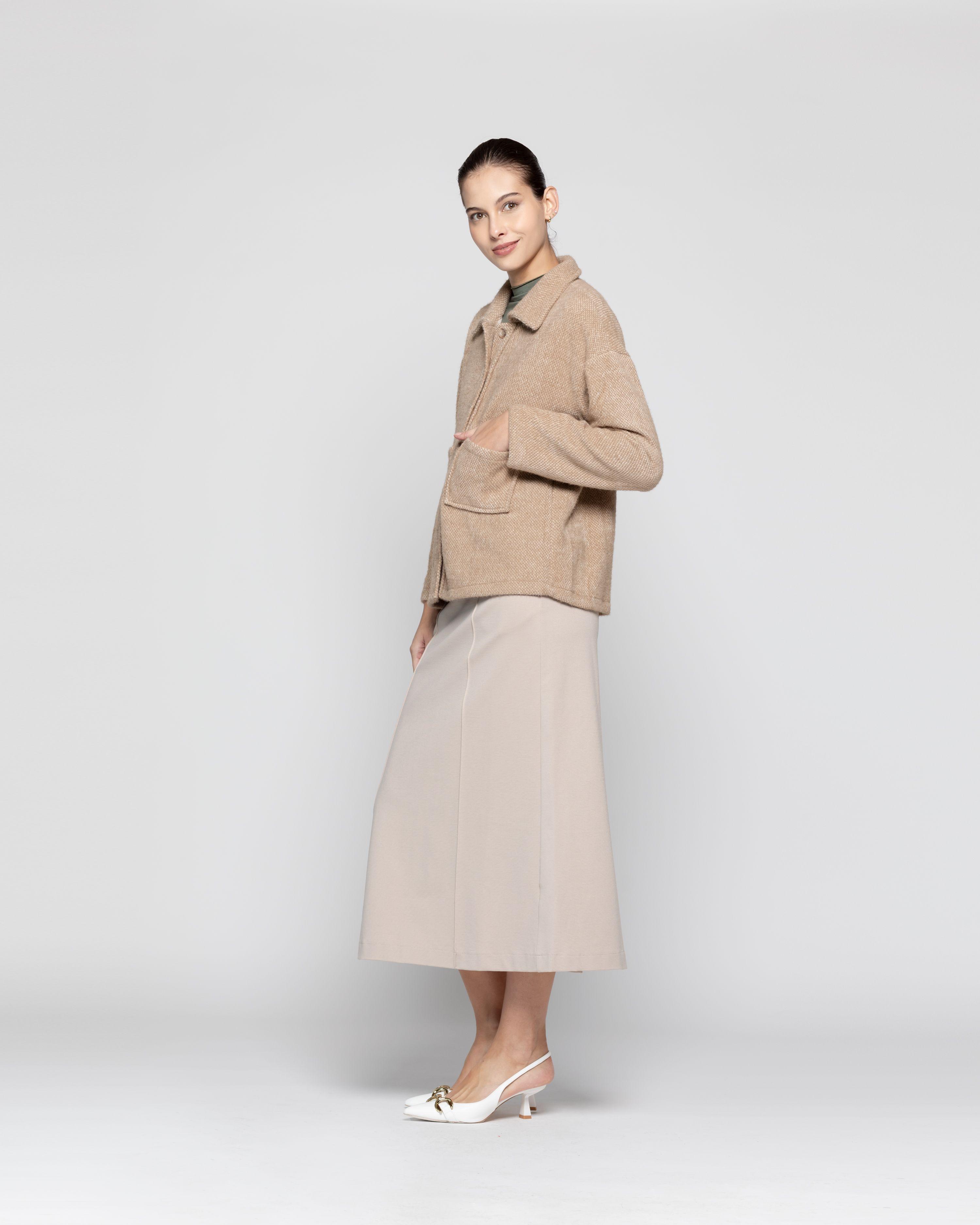 Chaqueta Mujer Leire Beige Lineatre-1