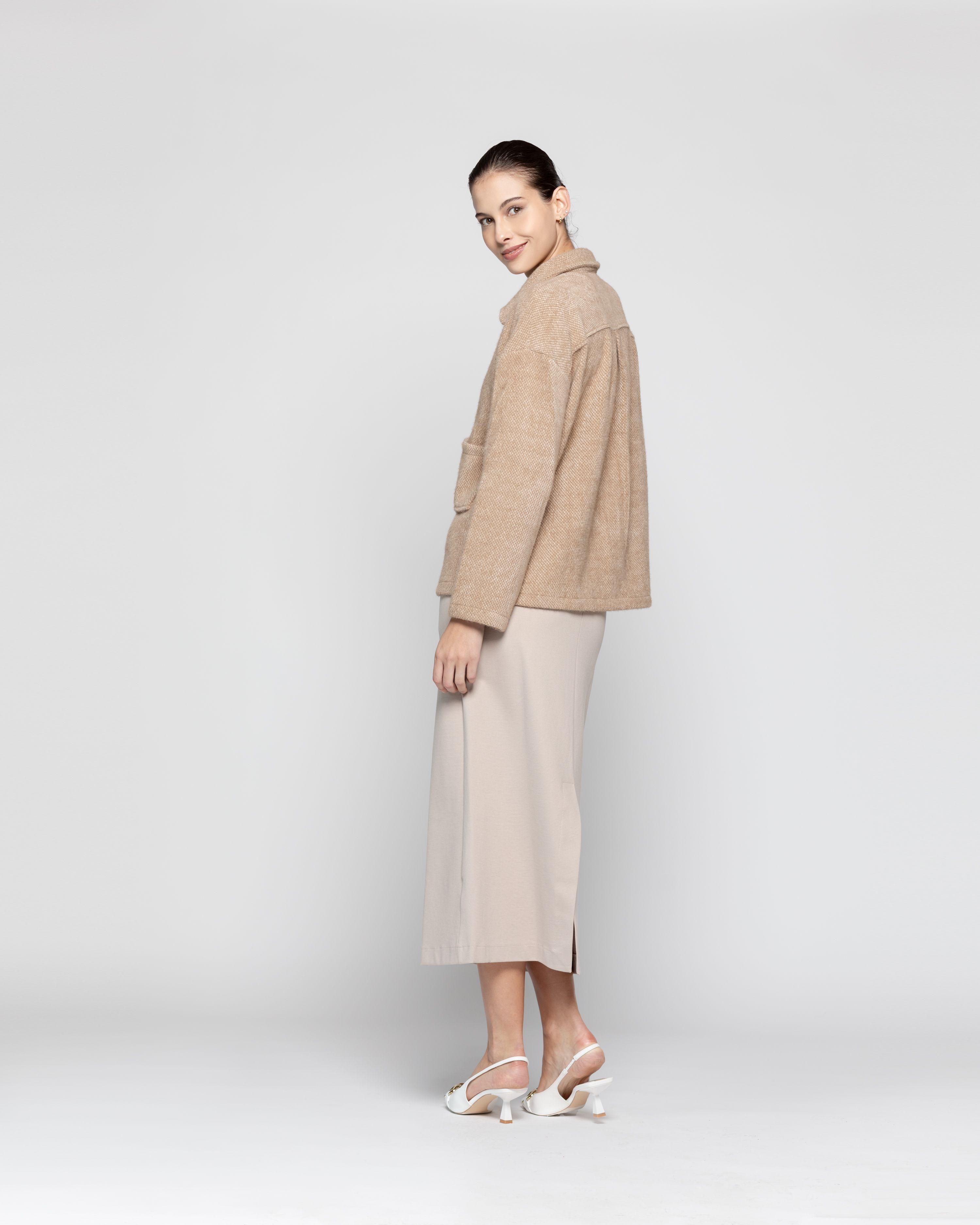 Chaqueta Mujer Leire Beige Lineatre-2