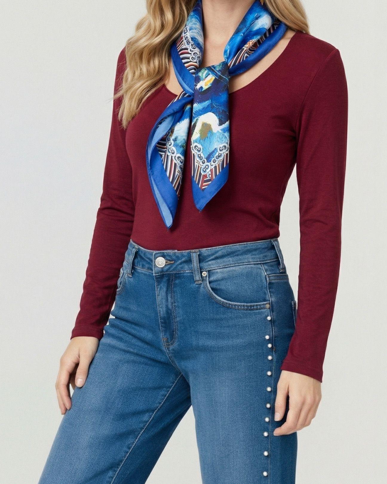 Pañuelo Mujer Macarena Azul Lineatre-2