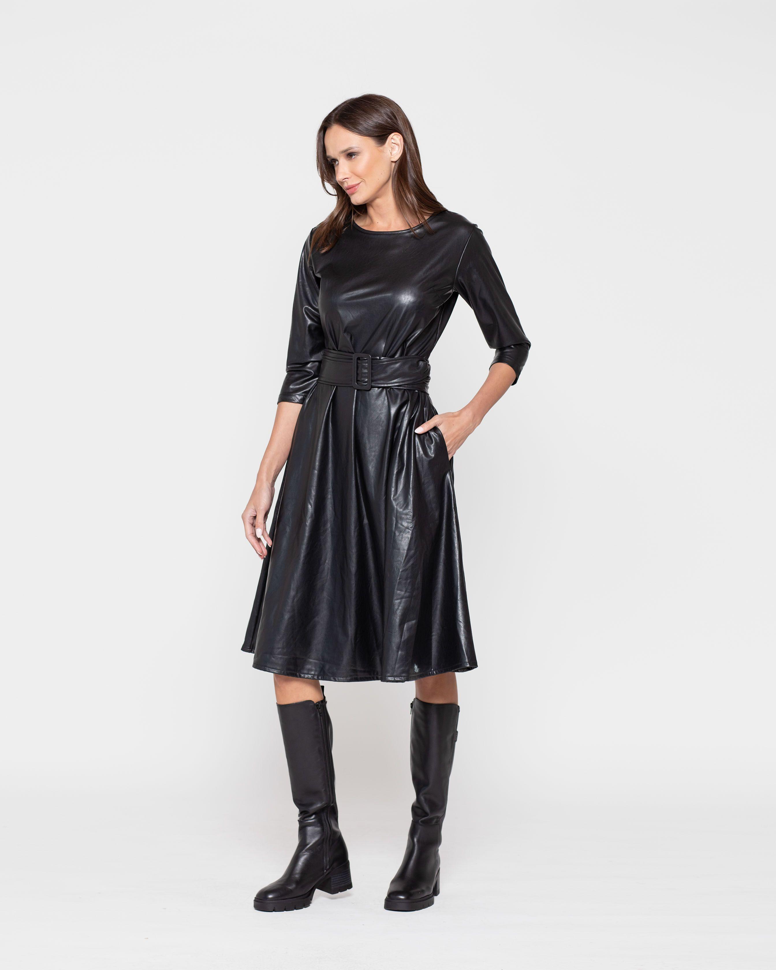 Vestido Mujer Fresia Negro Ludovica-1