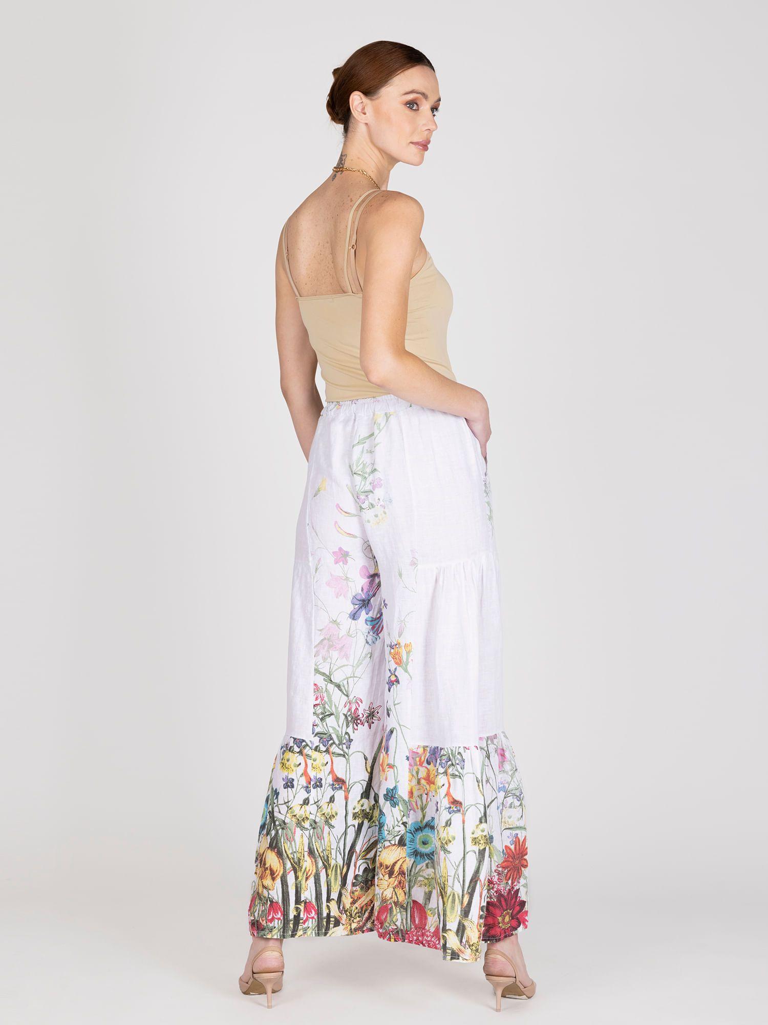 Pantalon Culotte Floral Lineatre-1