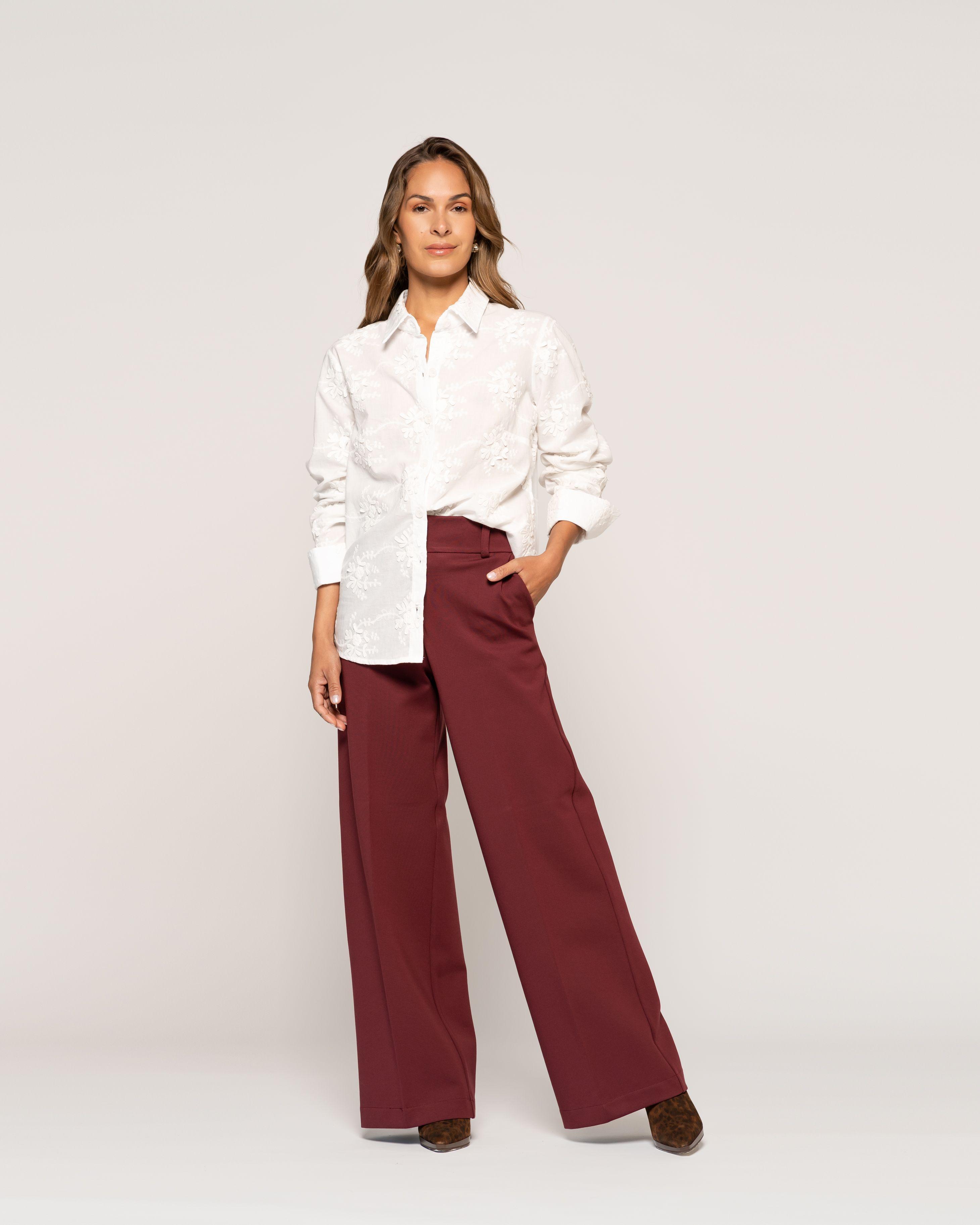 Blusa Matilde Crudo Ajustada Cuello V Manga Larga Ludovica-0