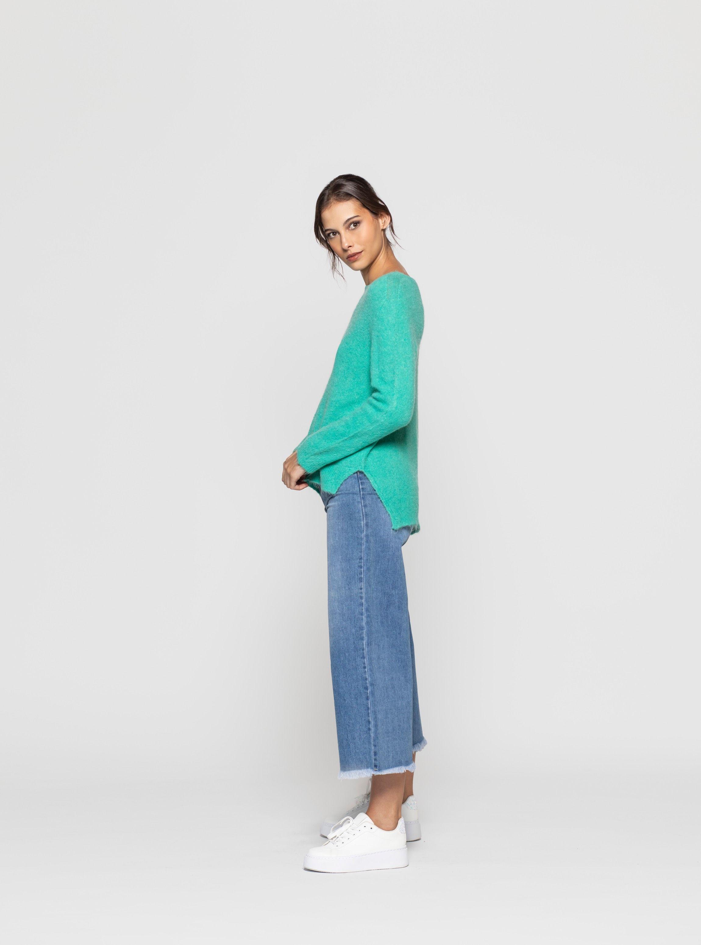 Sweater Mujer Odalys Verde Jade Lineatre-2