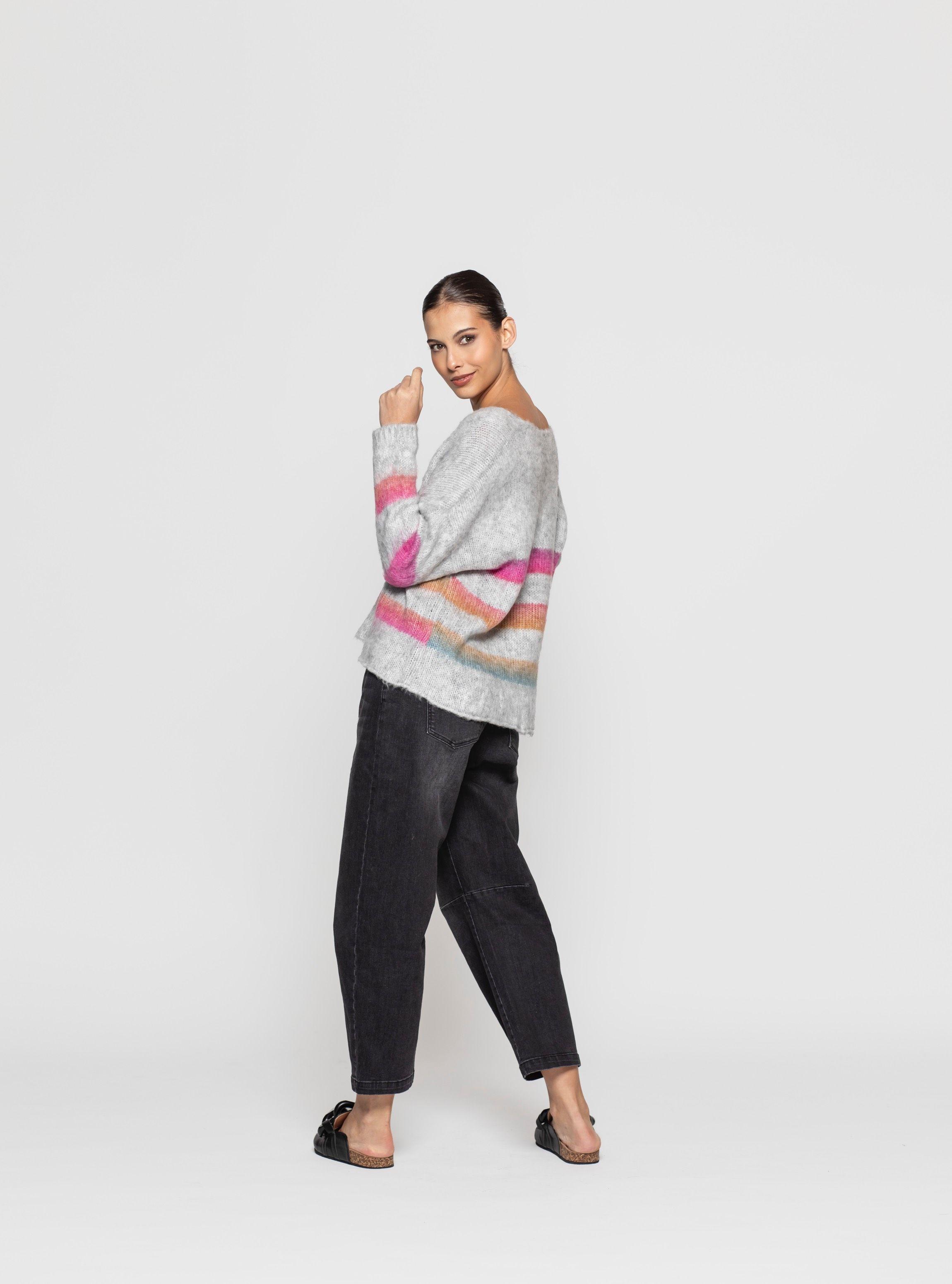 Sweater Mujer Zaira Gris Lineatre-2