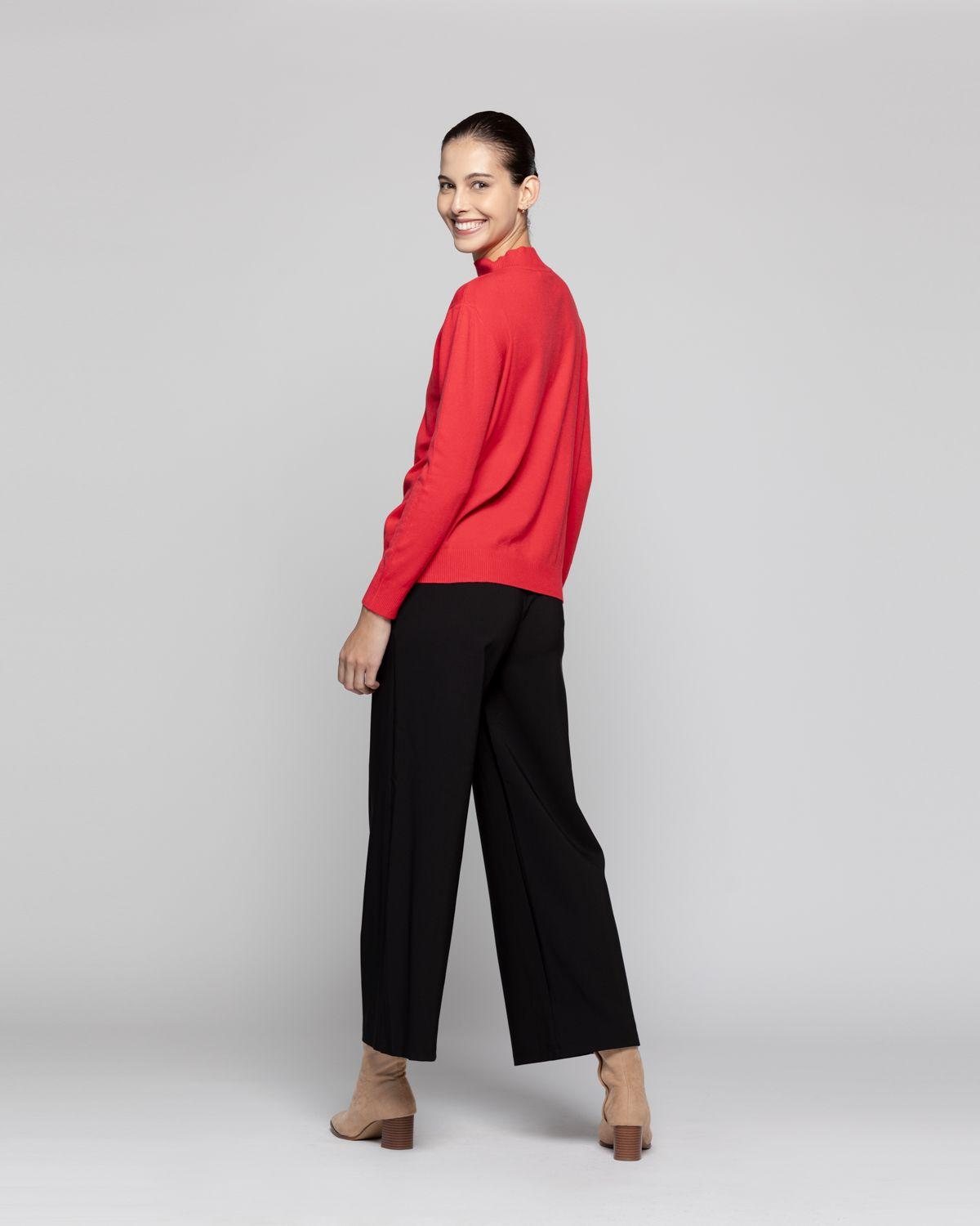 Sweater Mujer Nube Rojo Lineatre-1