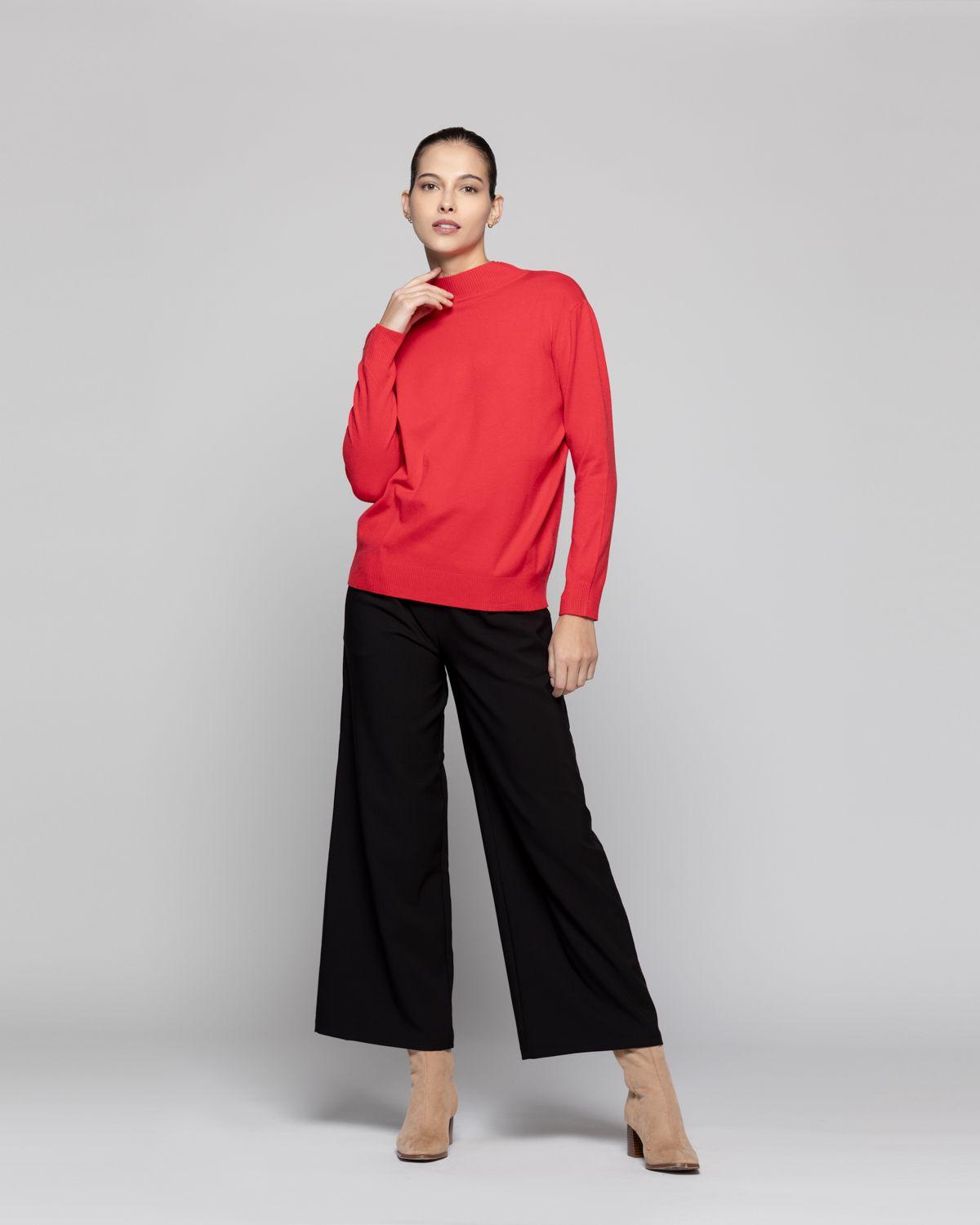Sweater Mujer Nube Rojo Lineatre-2