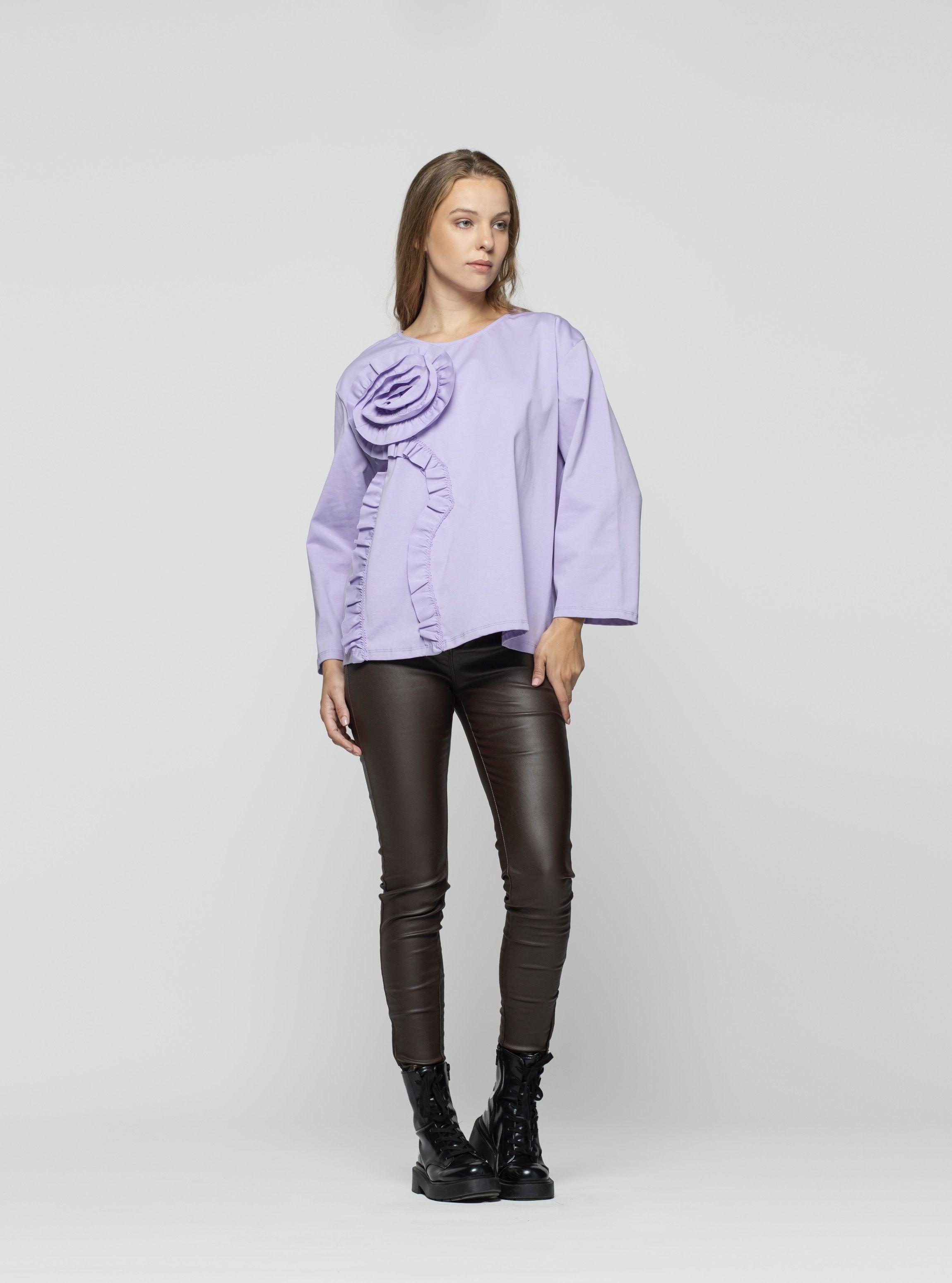 Polera Mujer Myra Lila Lineatre-1