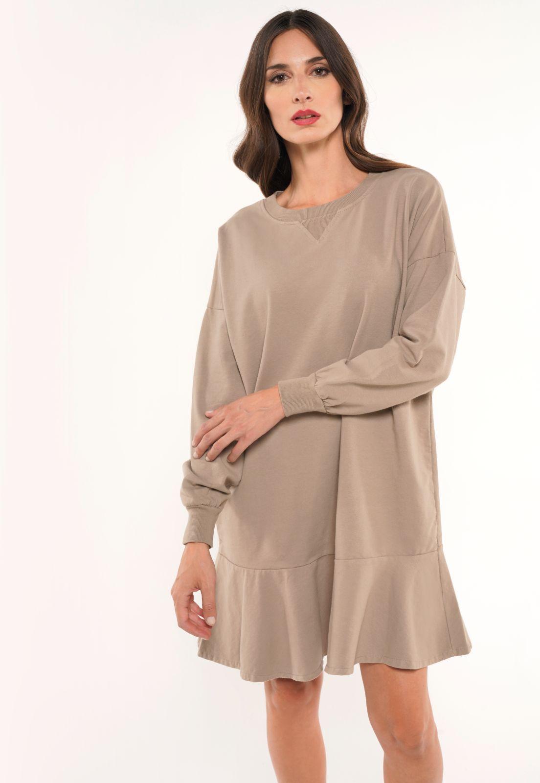 Vestido brunella taupé lineatre-0