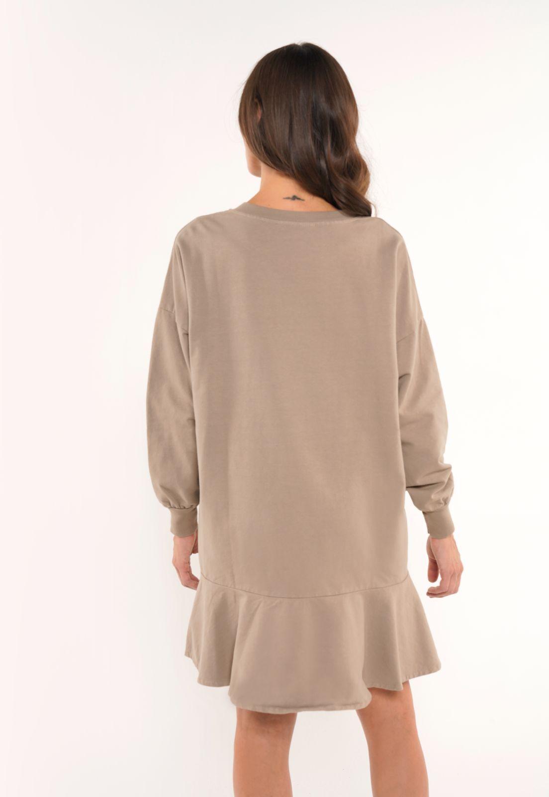 Vestido brunella taupé lineatre-2