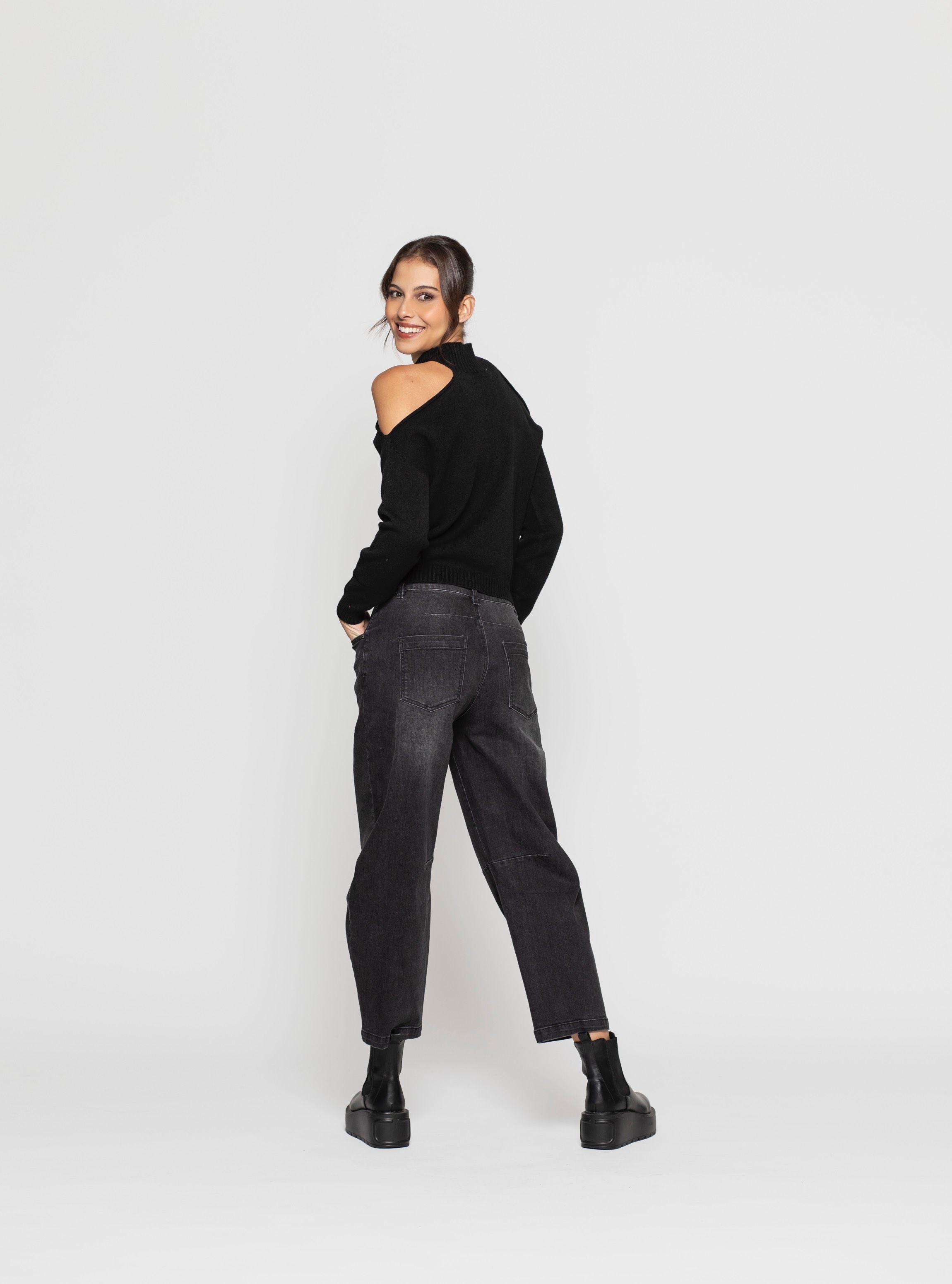 Sweater Mujer Tessa Negro Lineatre-1