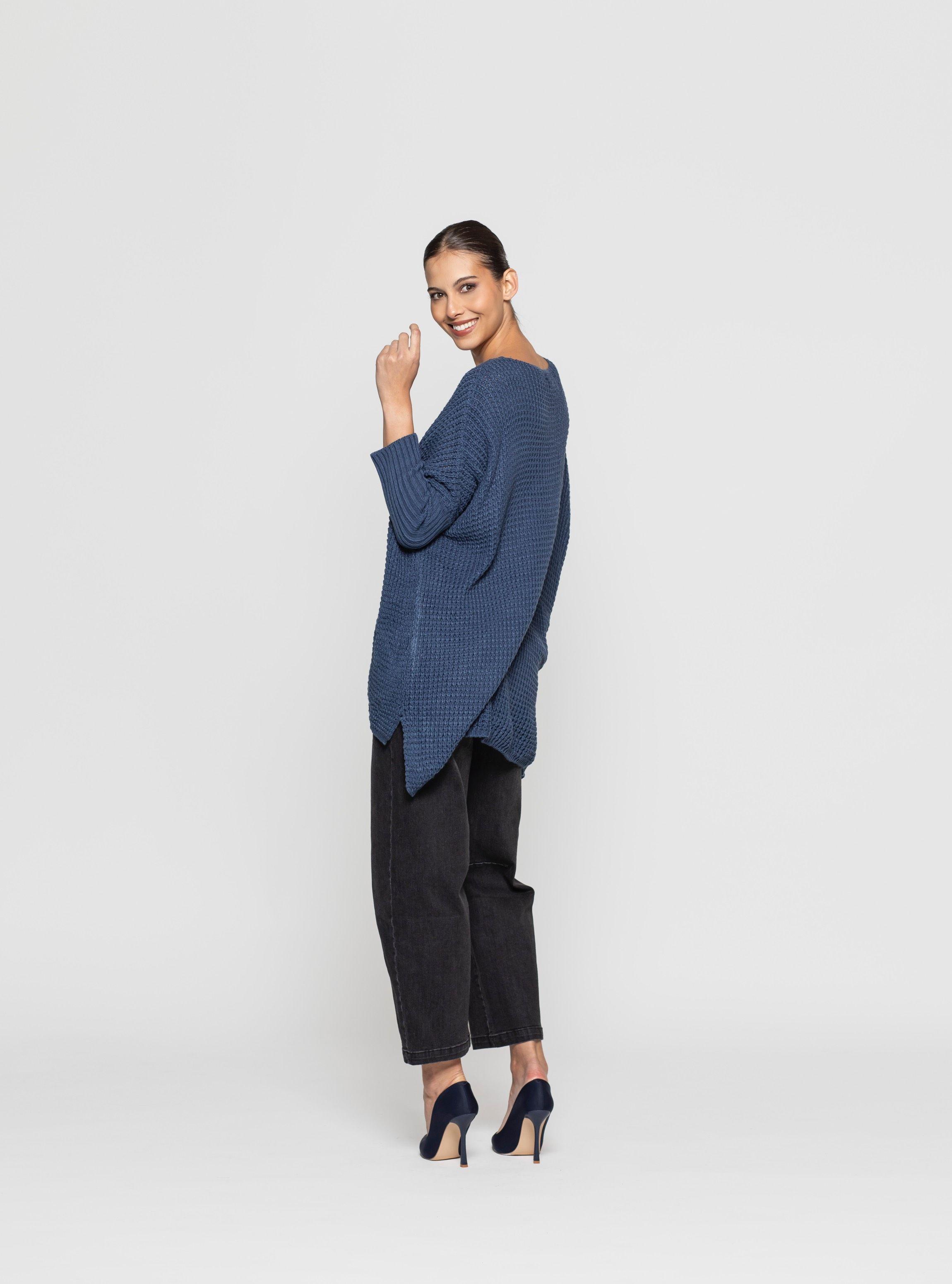 Sweater Mujer Kaia Azul Lineatre-2